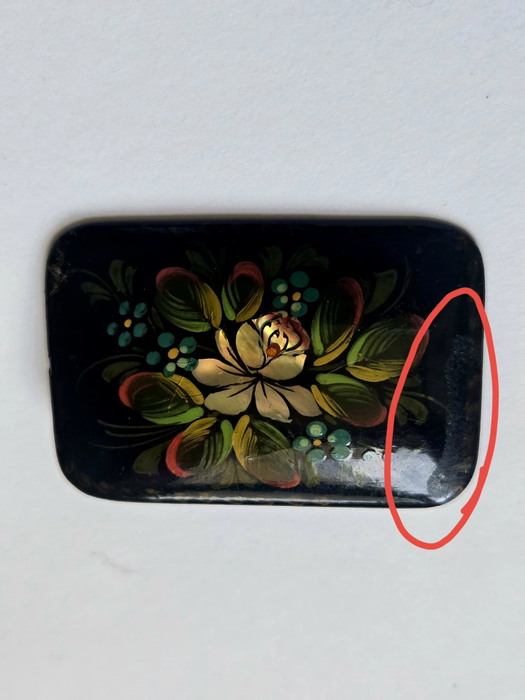 Ukrainian Hand-painted Brooch (Vintage)