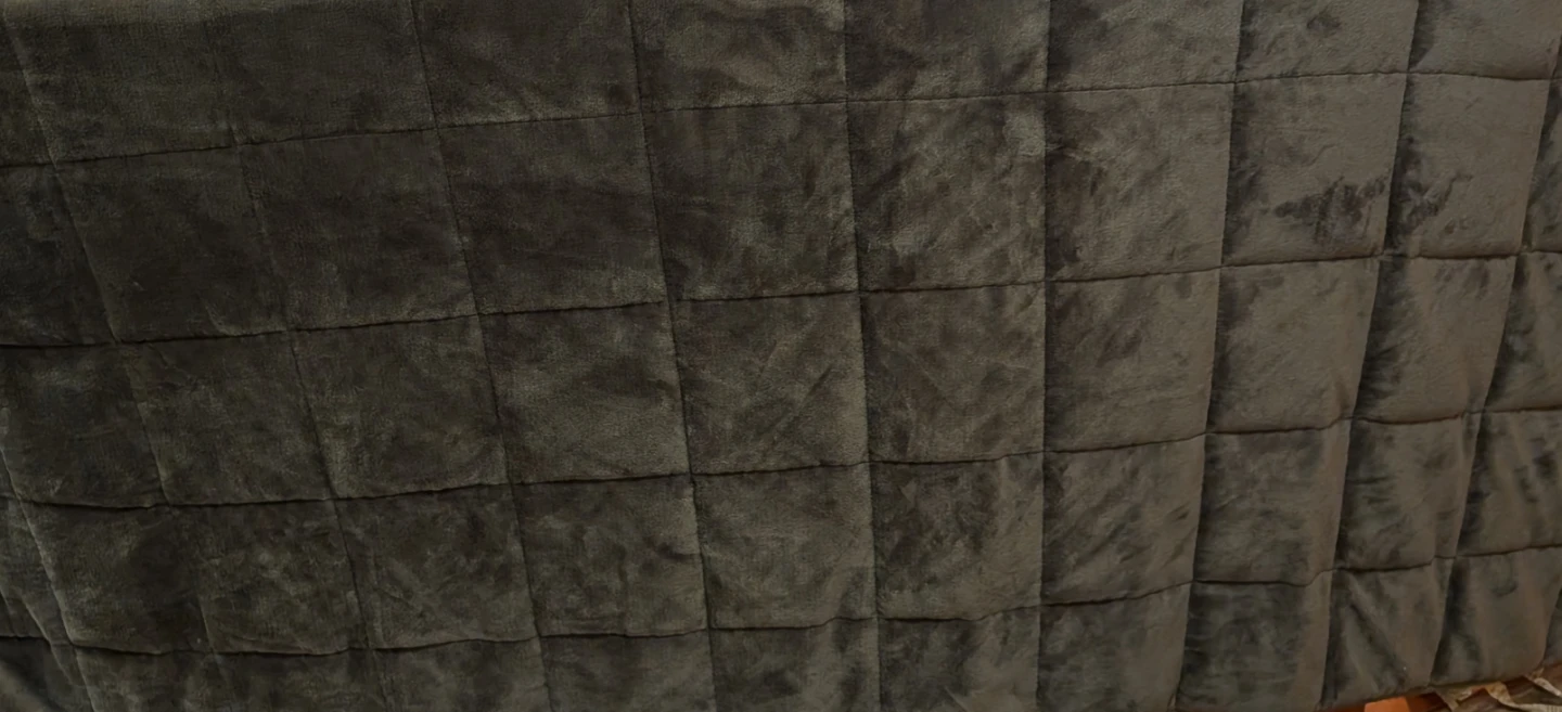 Grey Quilted Weighted Blanket