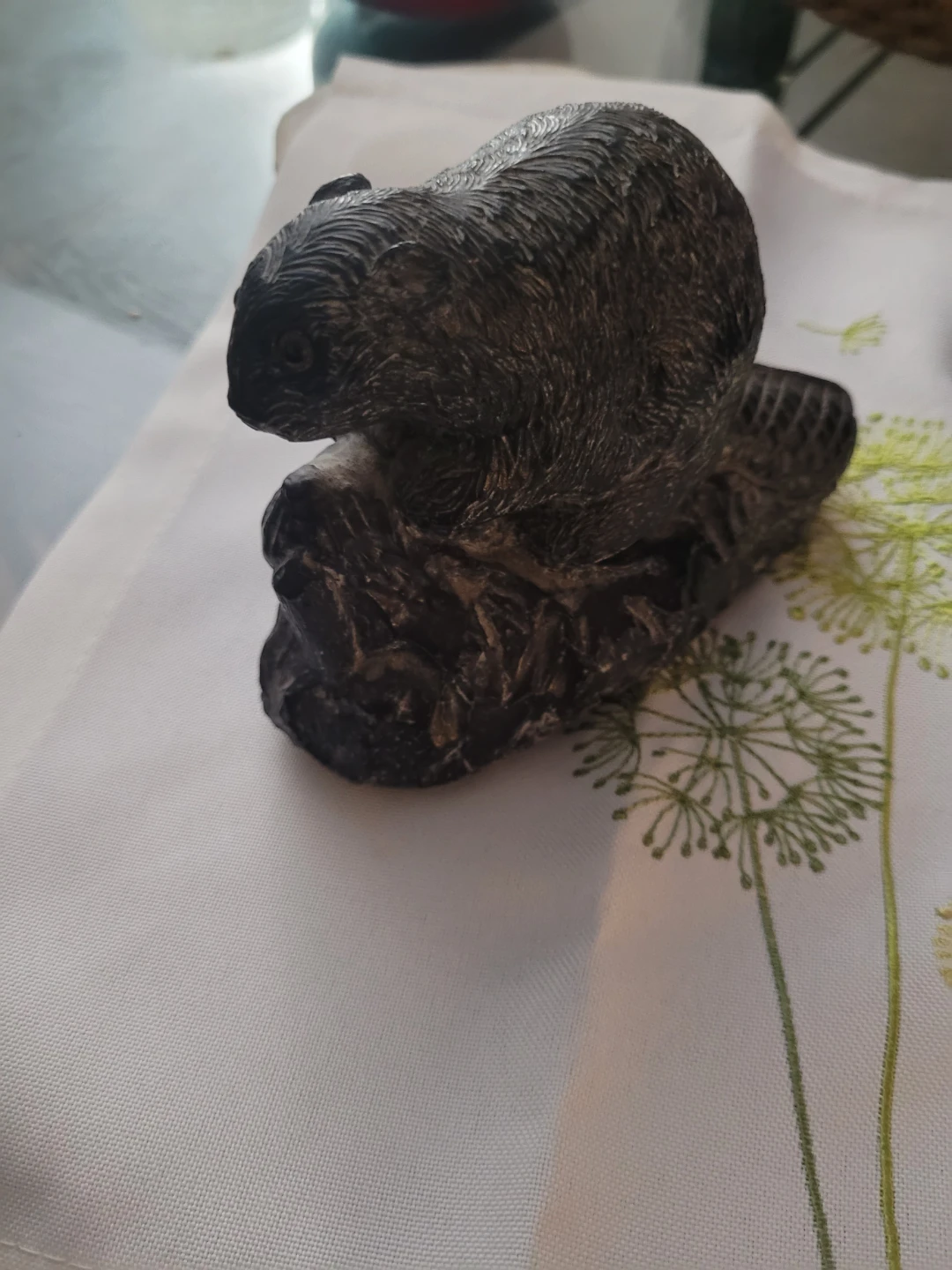 Set of 3 soapstone animals bears and beaver - photo 2