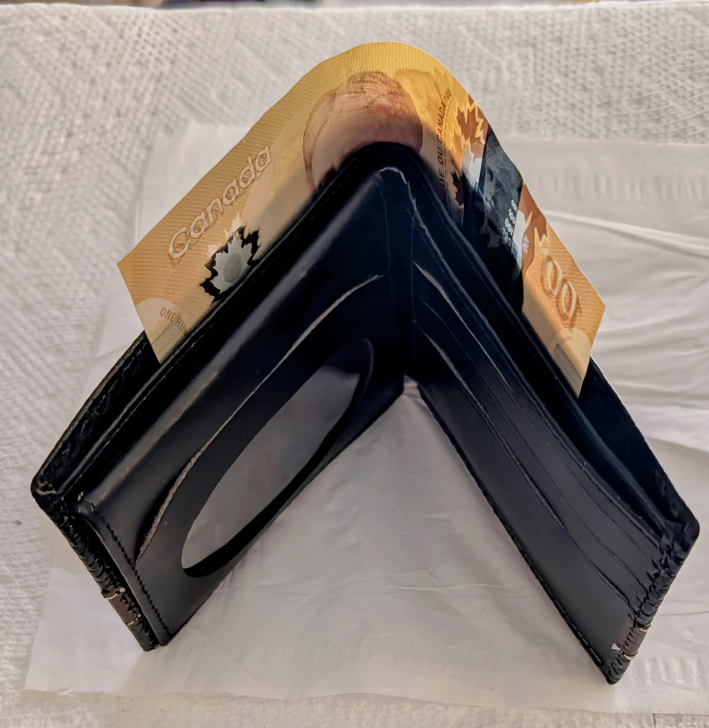 Genuine Leather Bi-fold Wallet - photo 2