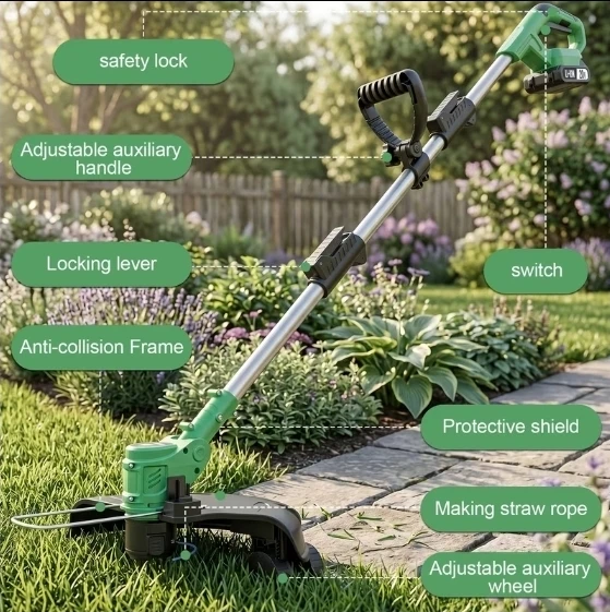 Cordless String Trimmer with Adjustable Handle