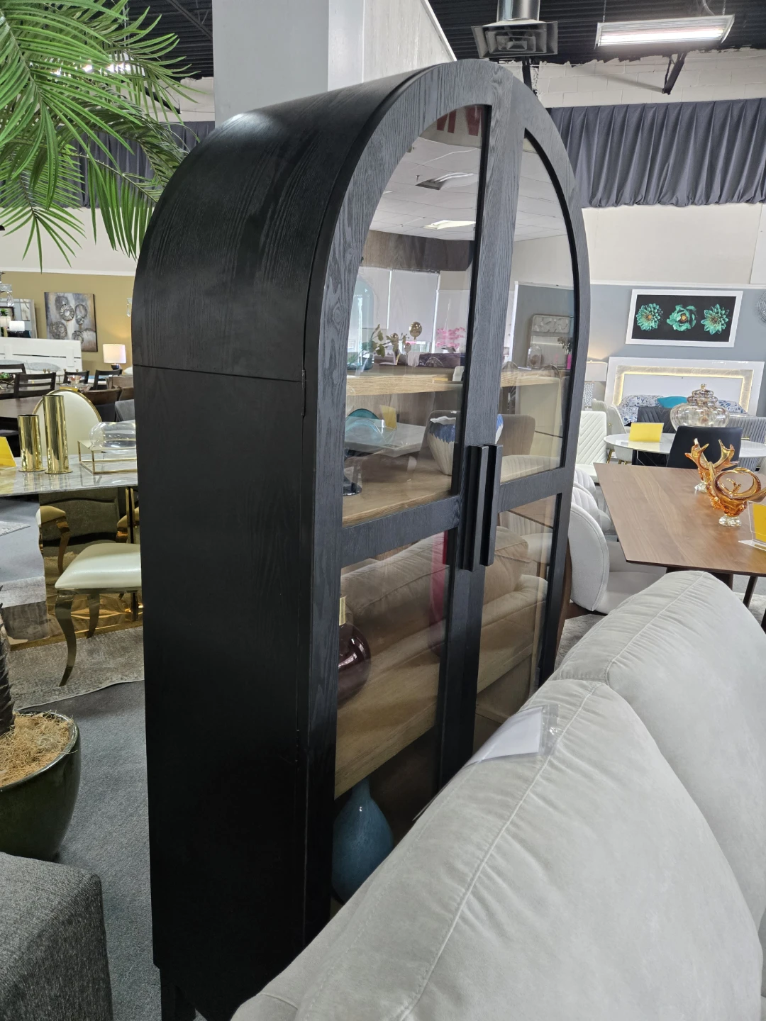Black Arch Glass Cabinet - photo 2