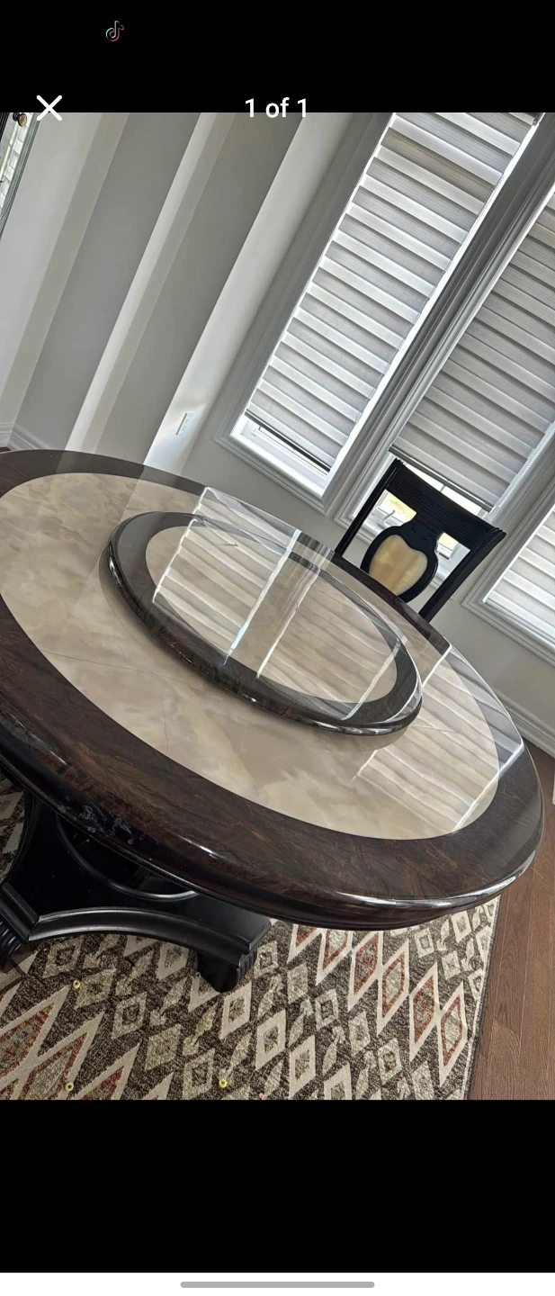 Dark Wood Dining Chair with Padded Seat - photo 2