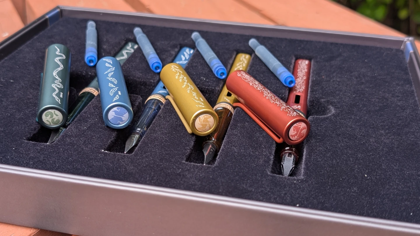Harry Potter Lamy Al-Star Safari Fountain Pen Set - 4  houses