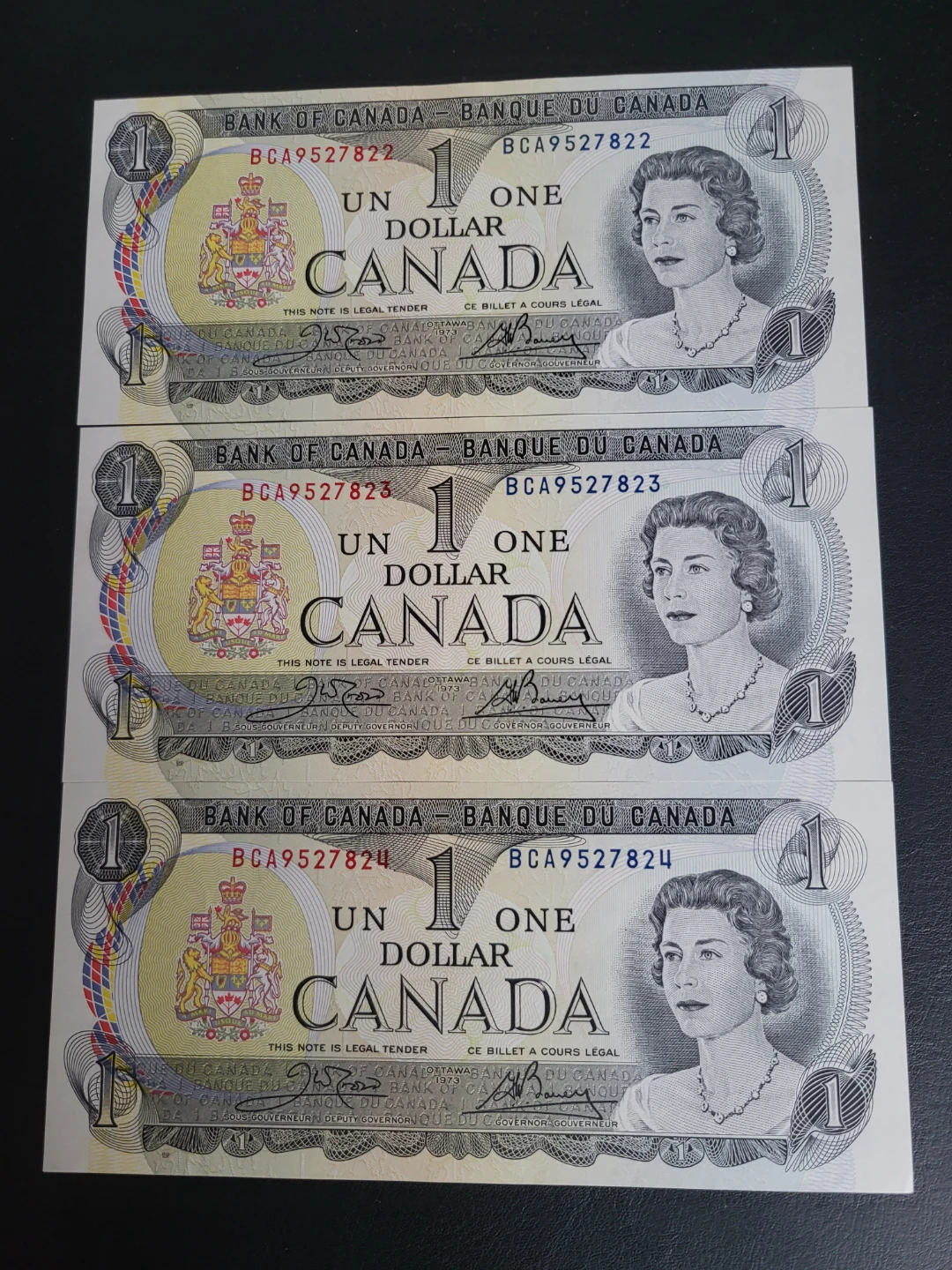 Canada 1 Dollar Banknotes (3) - Queen Elizabeth II