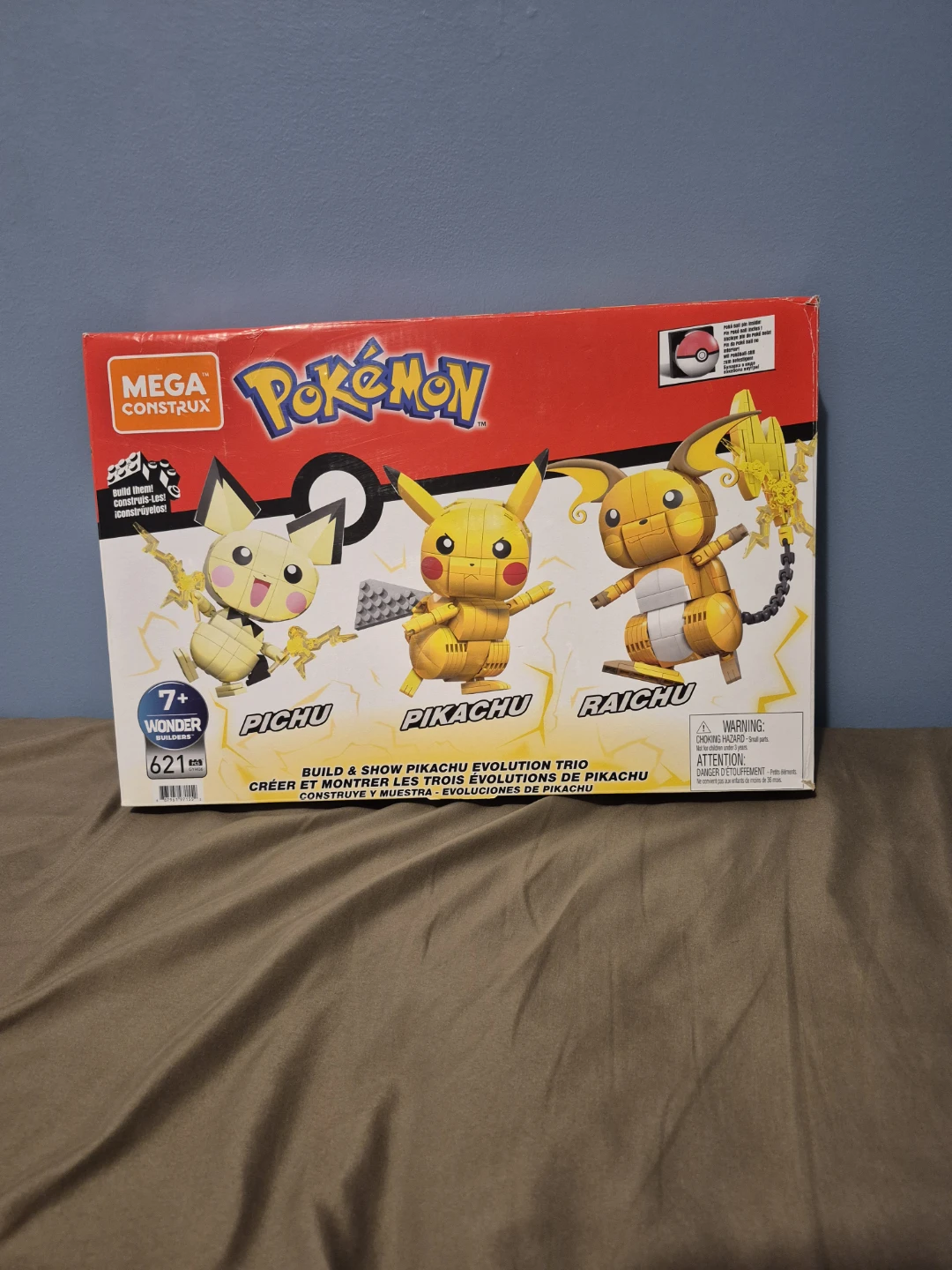Mega Construx Pokémon Pichu, Pikachu, and Raichu Building Set
