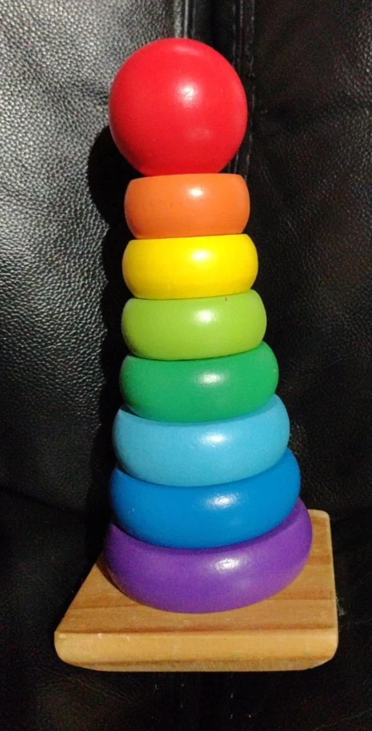 Melissa & Doug Wooden Rainbow Stacker Toy - photo 2