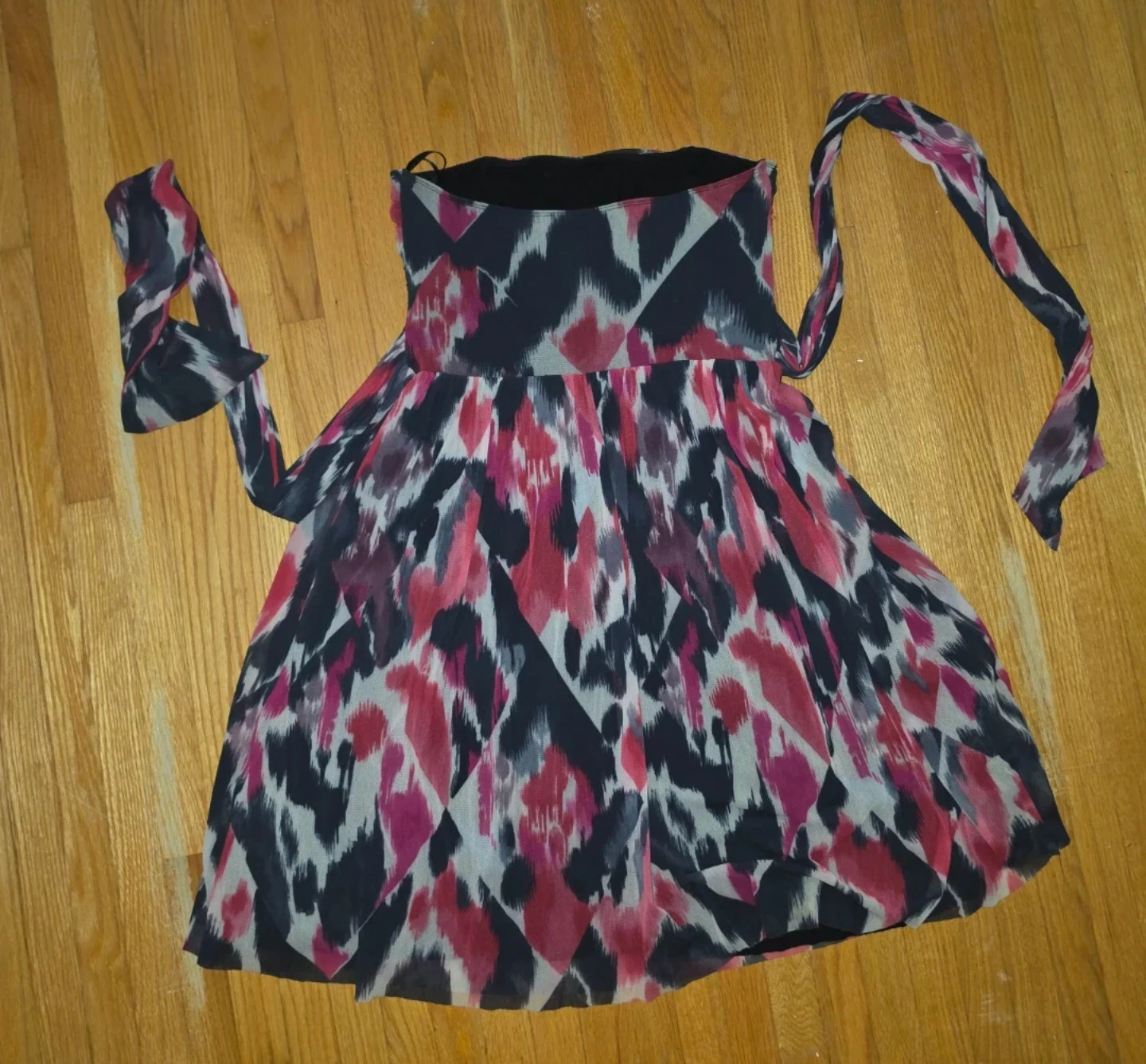Weston Wear Strapless Layered Belted Print Dress - photo 2