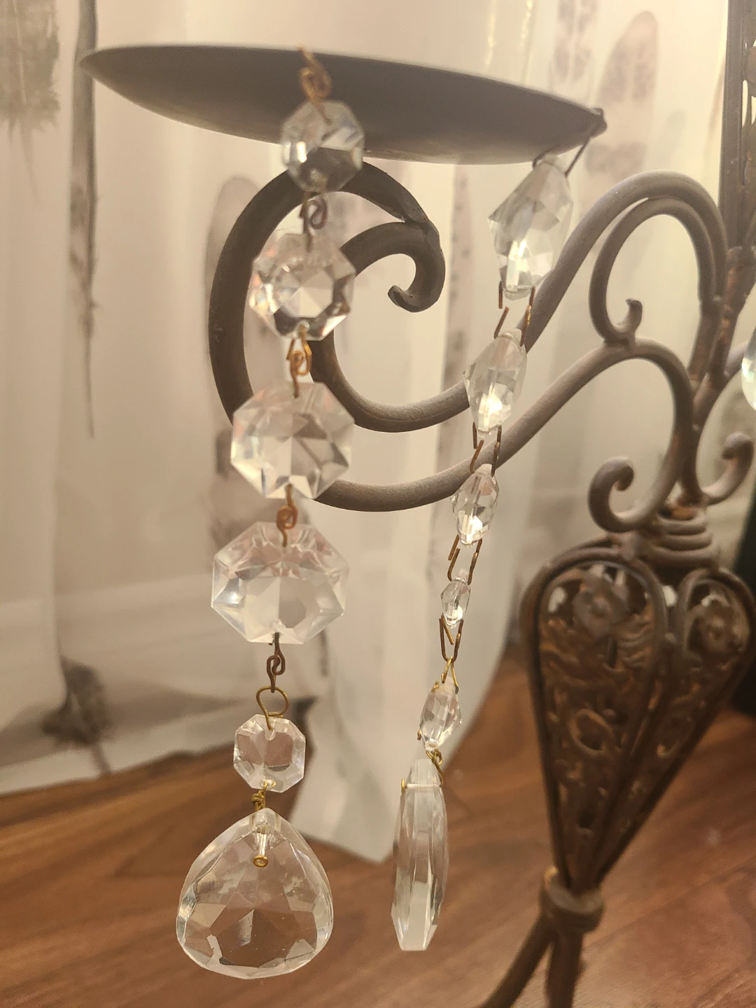2 Ornate Crystal Candelabras - photo 3