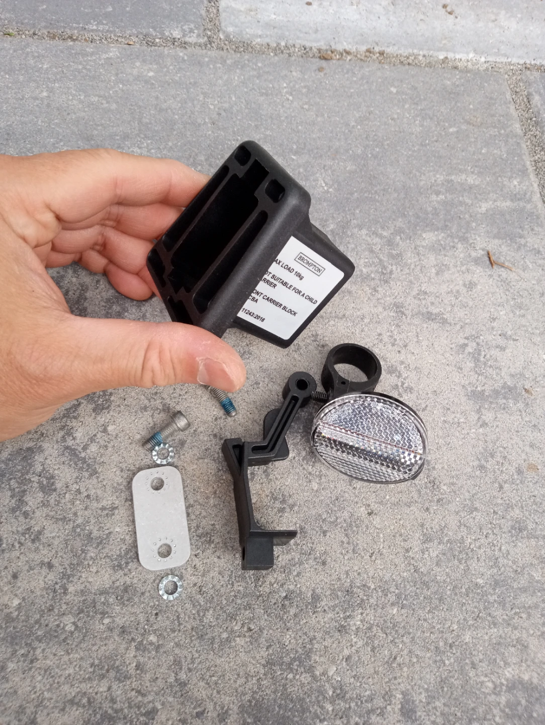 Brompton Front Carrier Block Reflector Mount