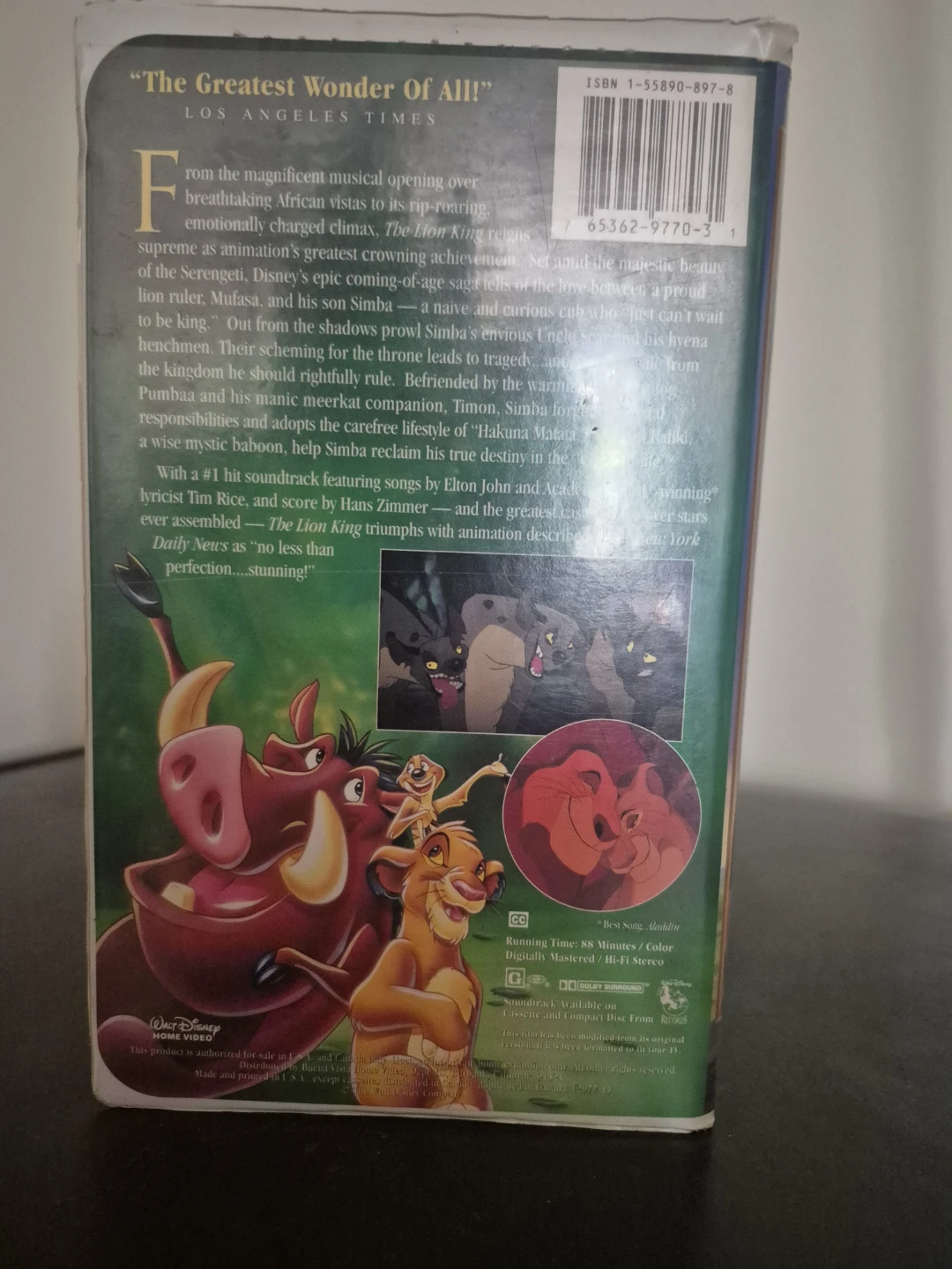 Disney's The Lion King VHS Tape - photo 2