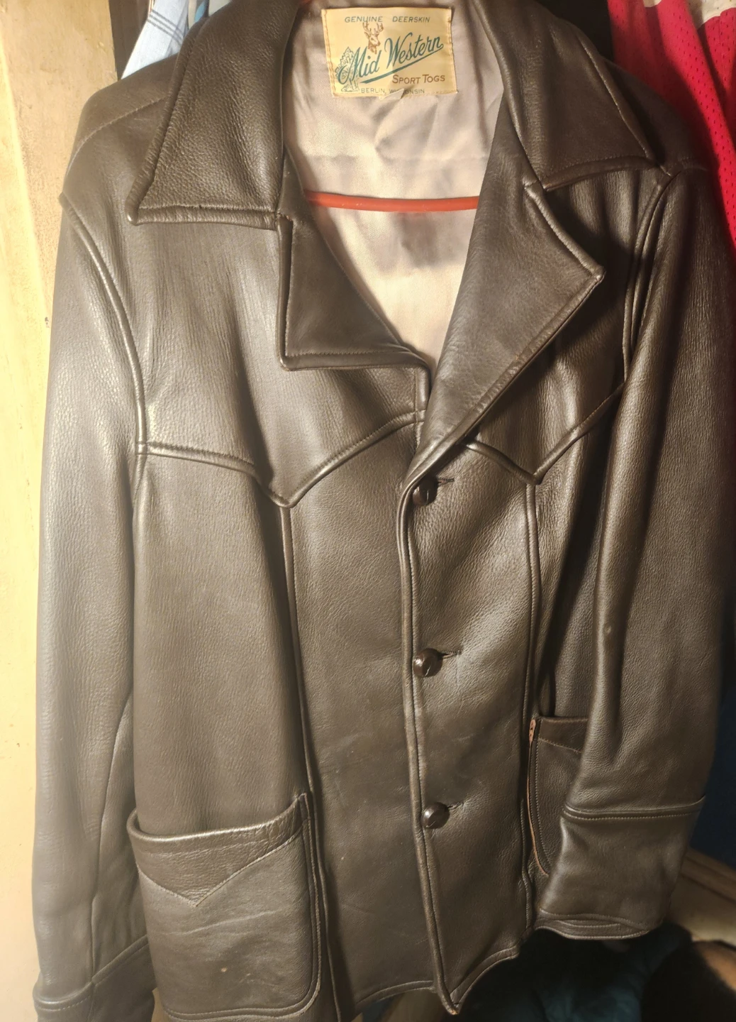 Mid Western Sport Togs Deerskin Leather Jacket - photo 2
