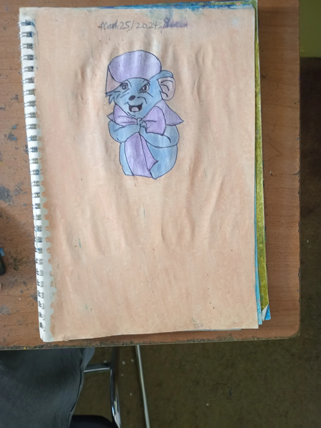 PURPLE-BLUE RAT DRAWING BY CUSTOM ARTIST SHERWIN - photo 5