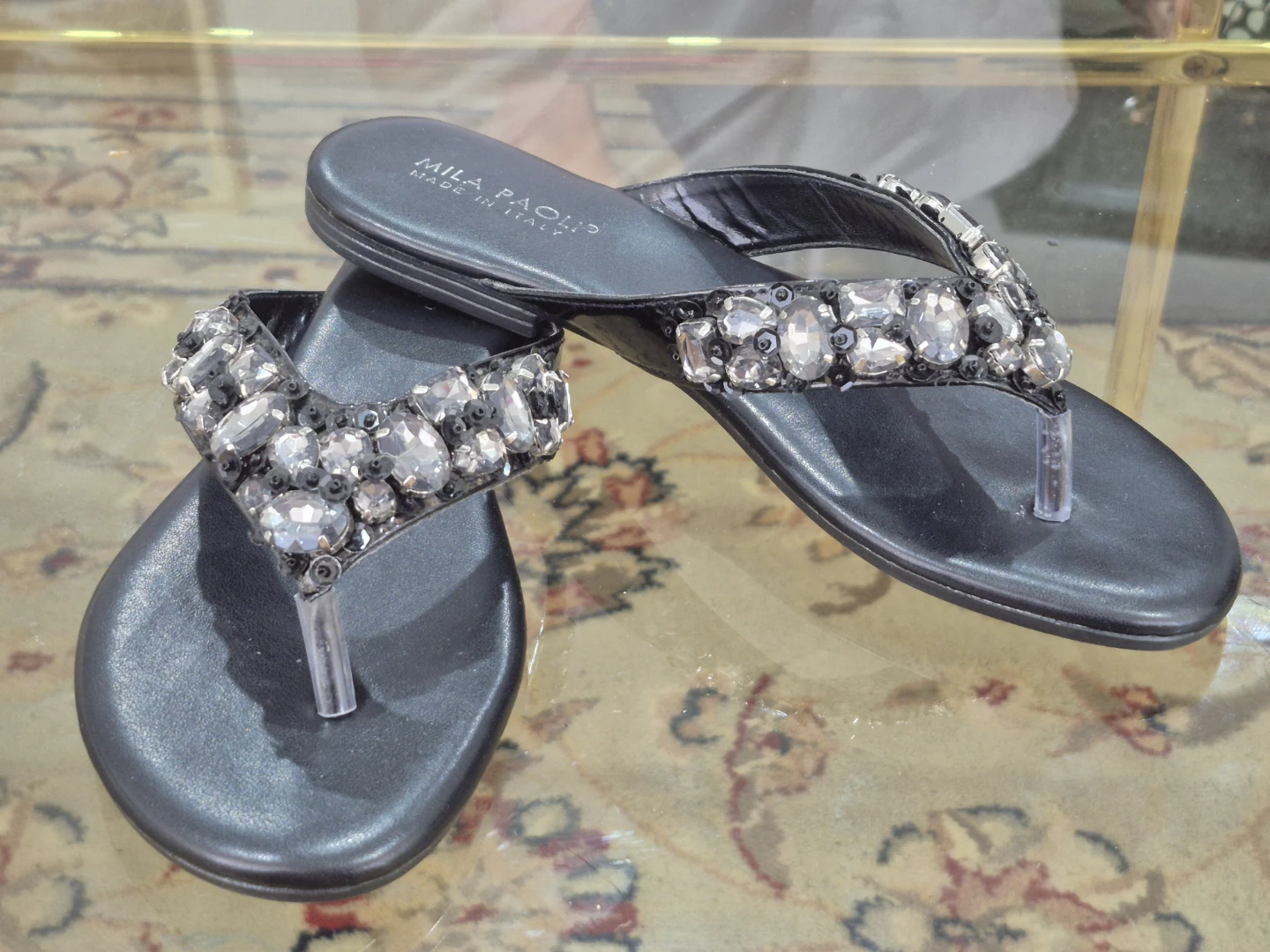 Mila Paoli Embellished Flip Flops - photo 2