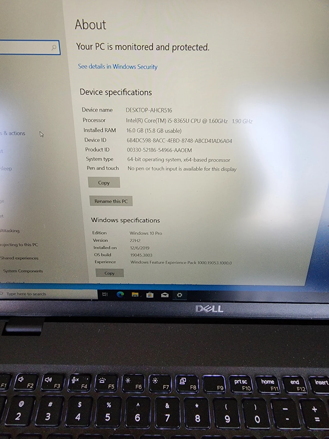 Dell Laptop - Intel Core i5 - 16GB RAM - 237 GB SSD - photo 2