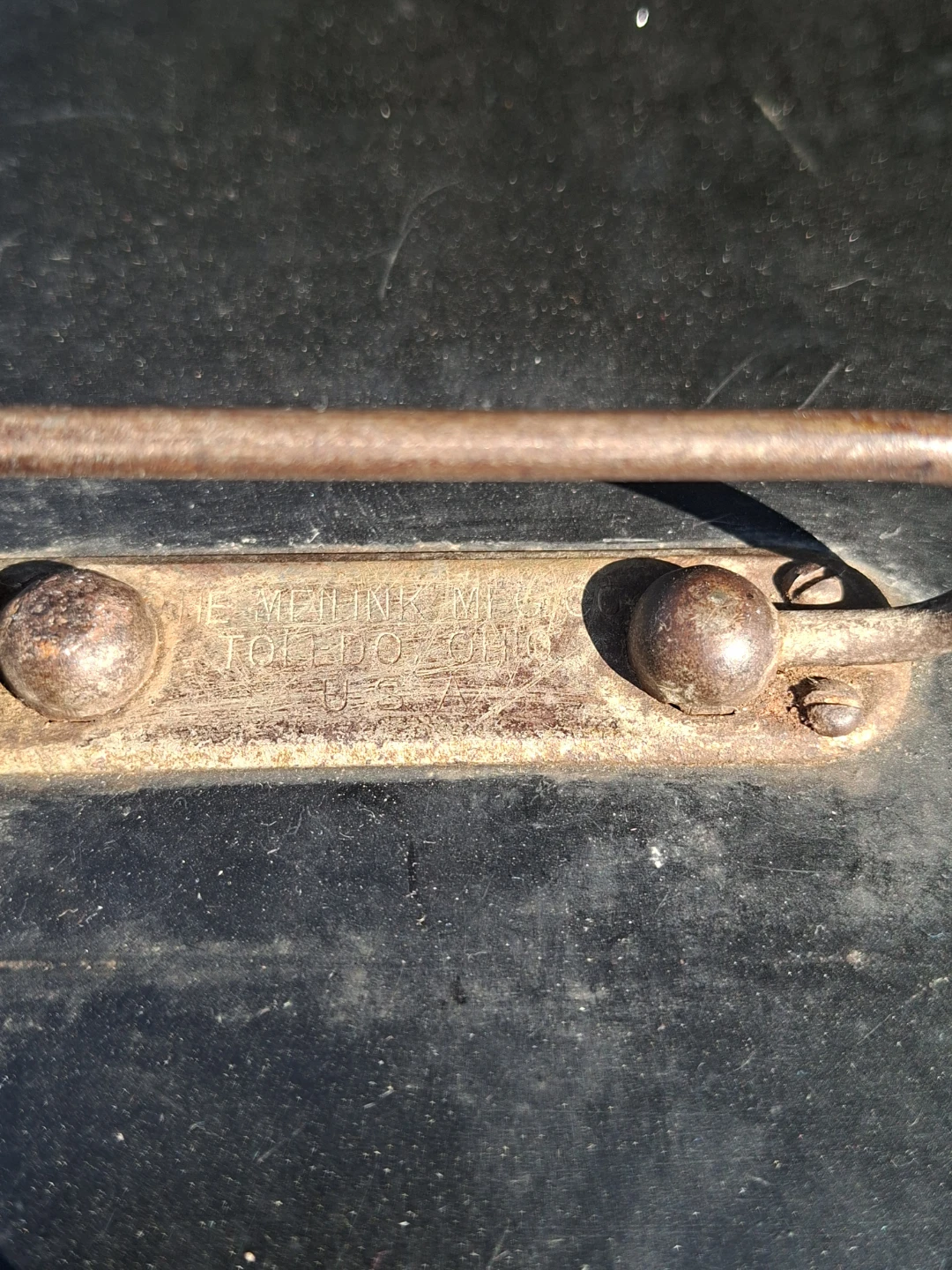 Antique Metal Cash Box. Mid Century Heavy The Weilink Mfg. Co. - photo 4