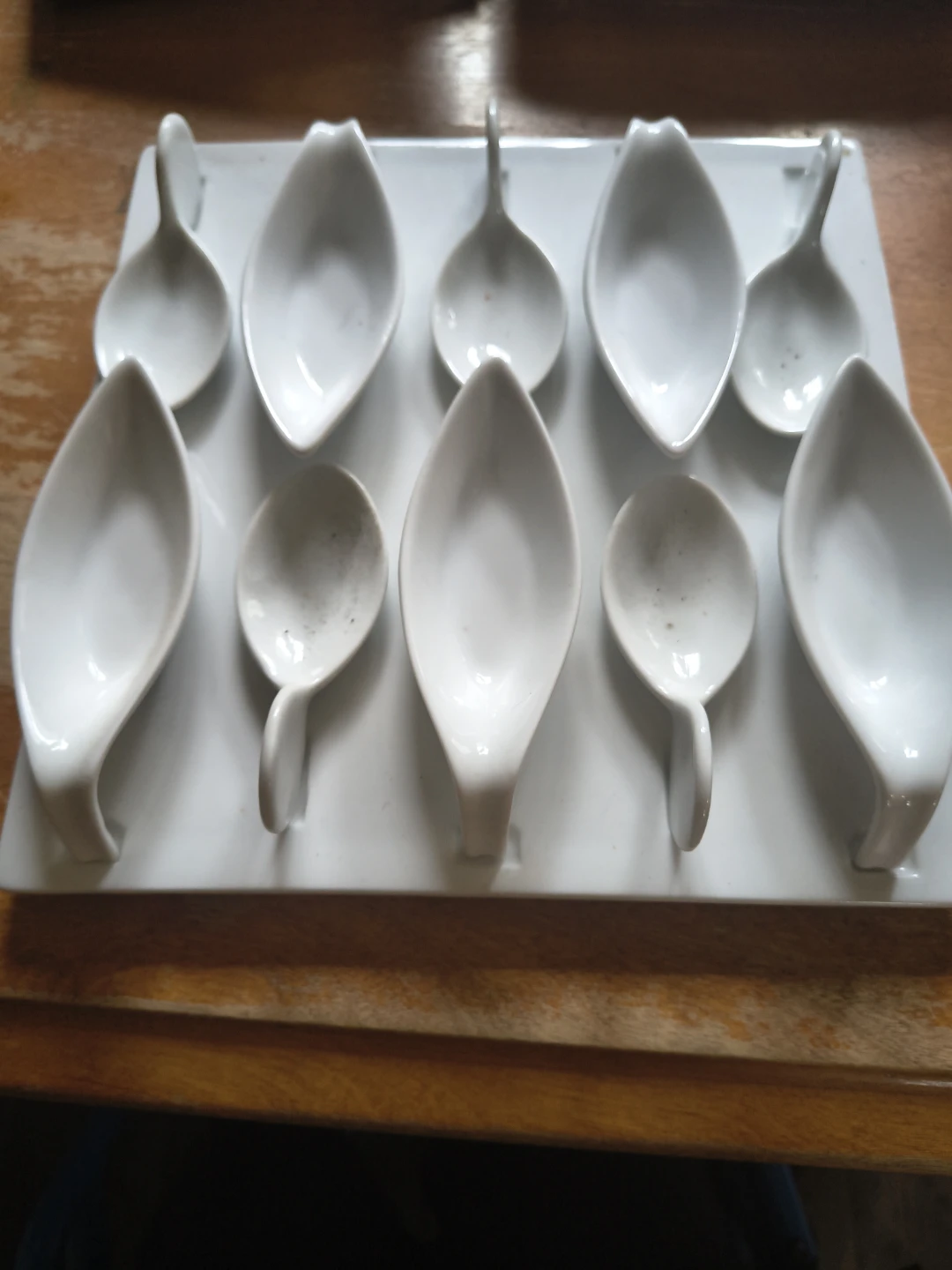 White Ceramic Appetizer Serving Set