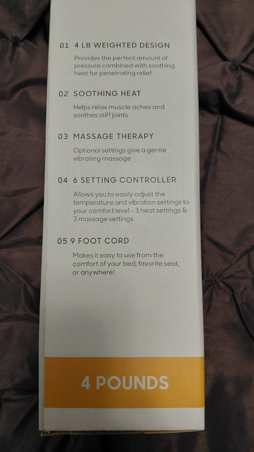 Sharper Image Calming Heat Massaging Weighted Heating Pad - photo 3