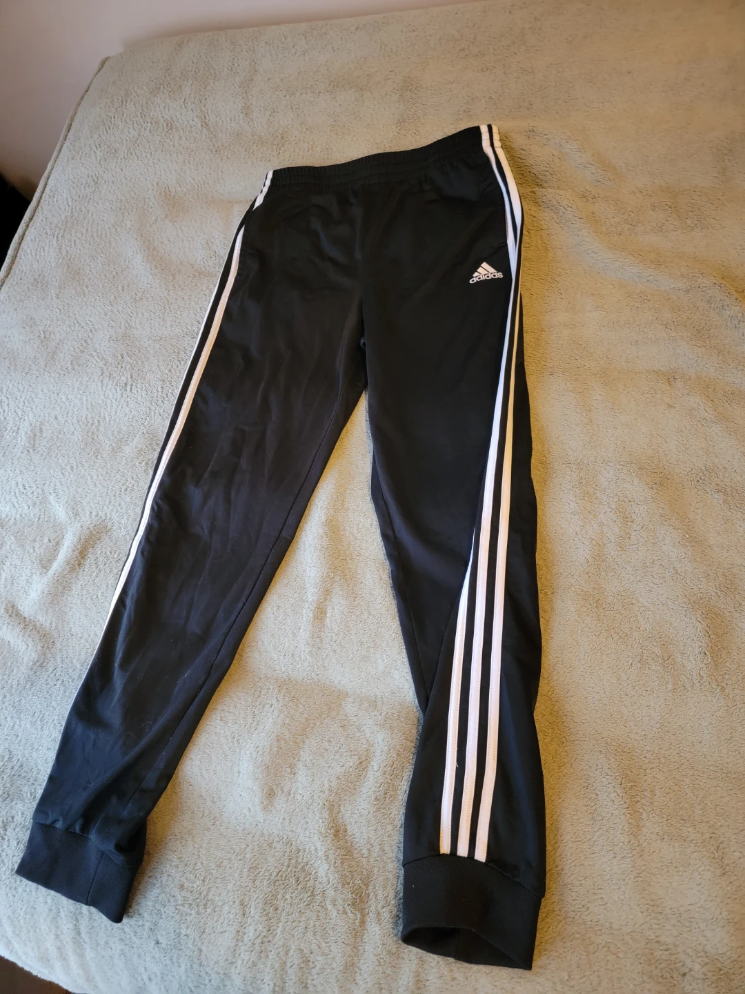 Adidas Joggers Black White 3-Stripes - photo 2