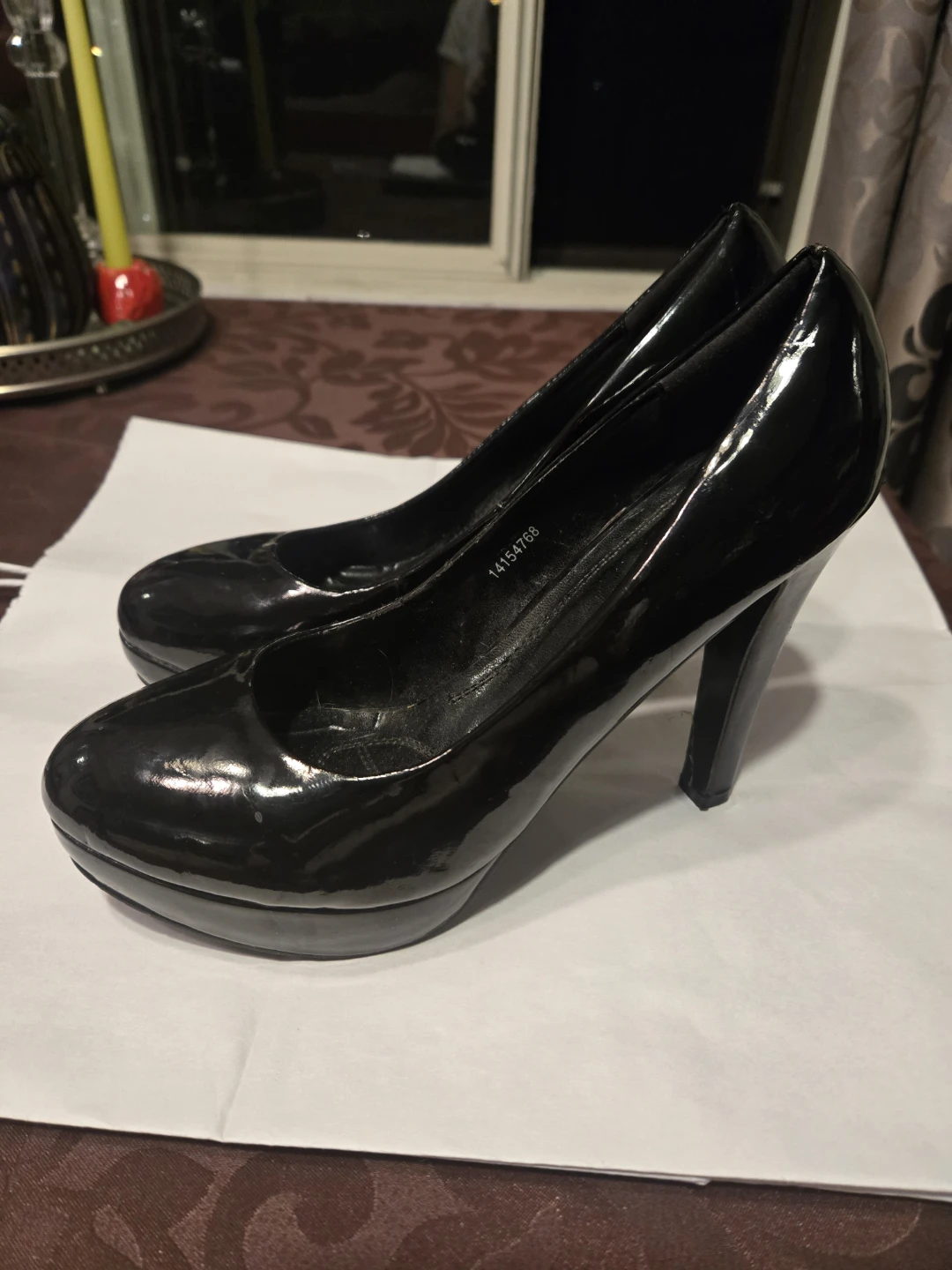Ardene Black Patent Platform Heels