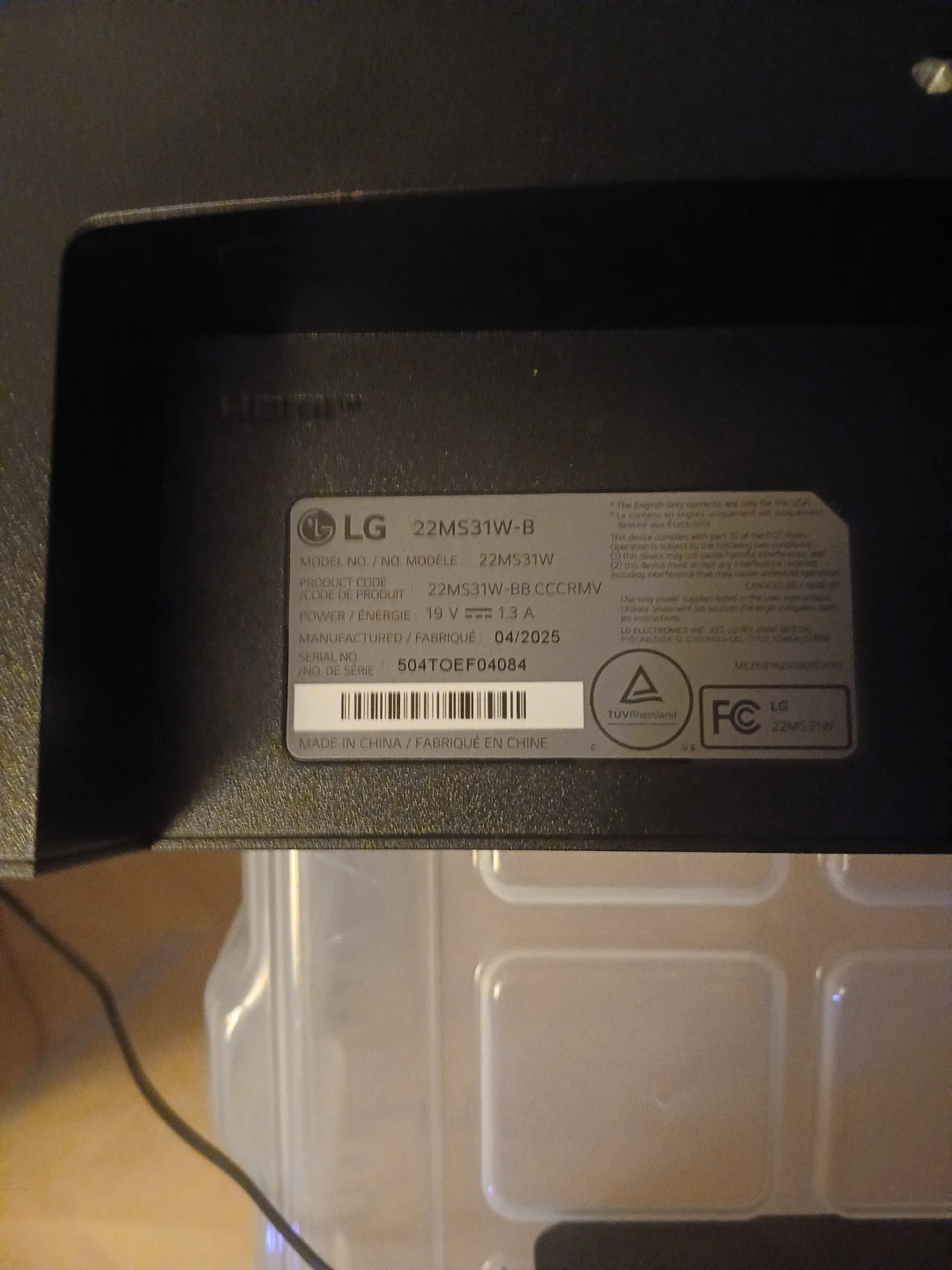 LG 22MS31W-B Monitor - photo 3