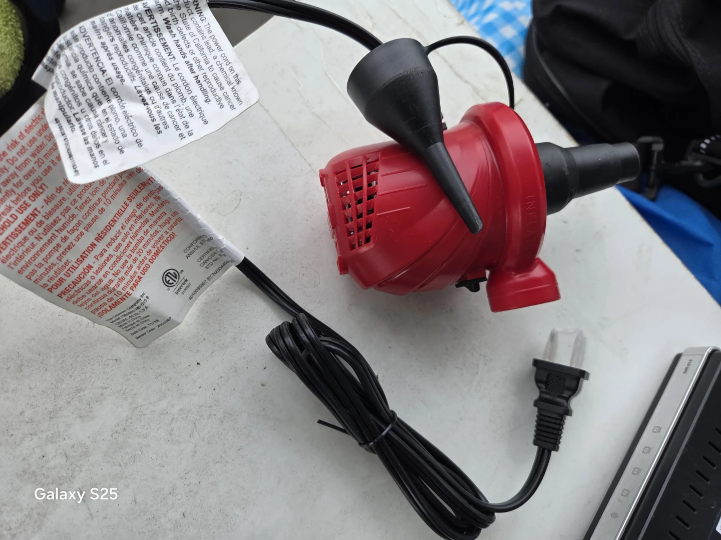 Coleman Red Electric Air Pump - photo 2