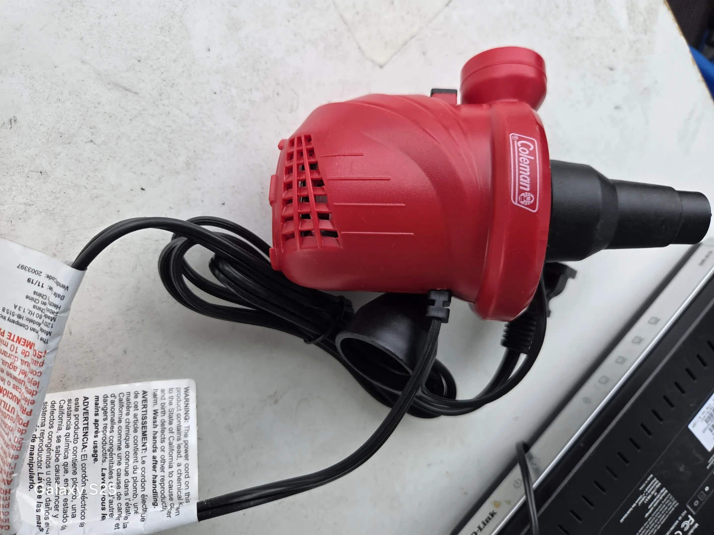 Coleman Red Electric Air Pump - photo 4