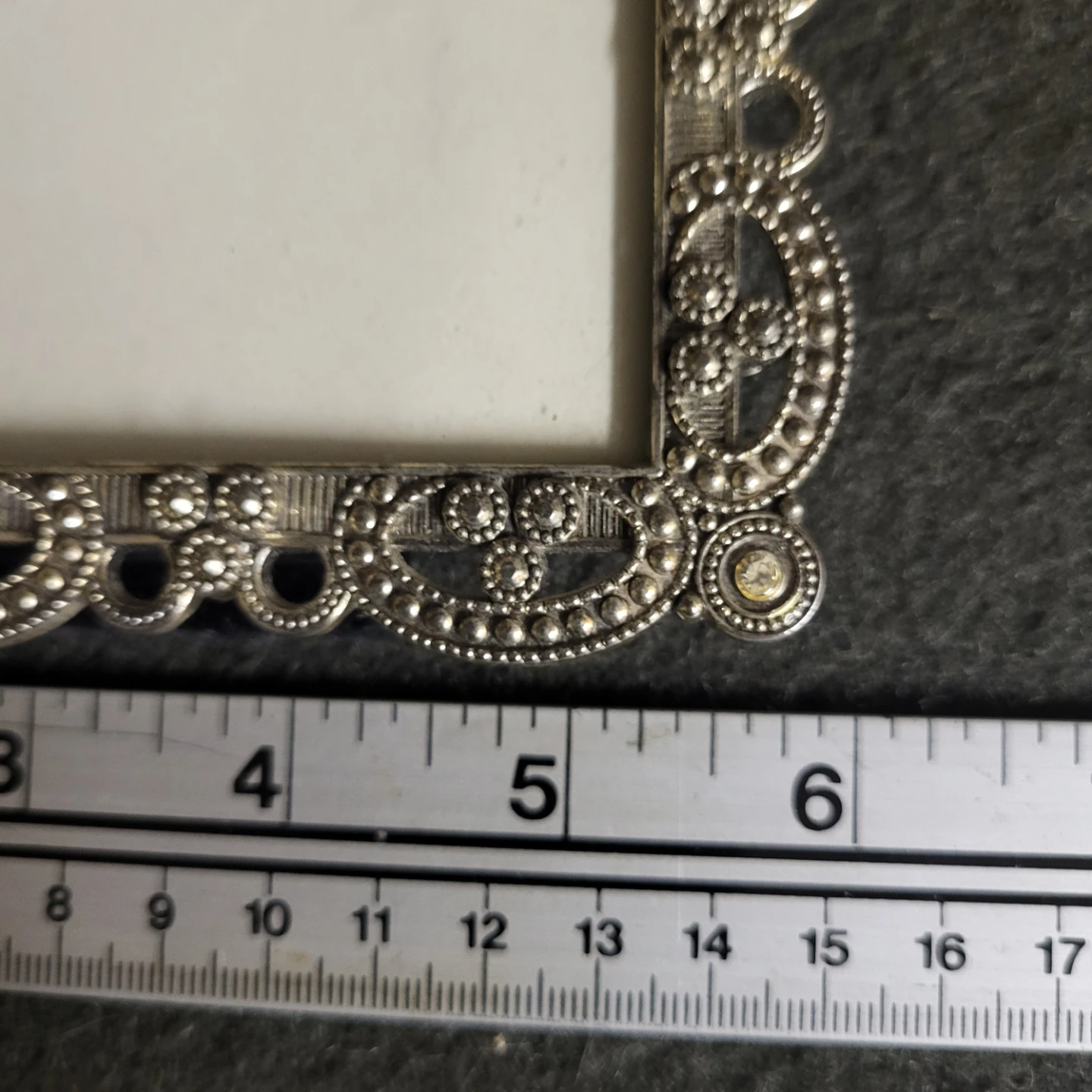 Ornate Silver Tone Picture Frame - photo 3