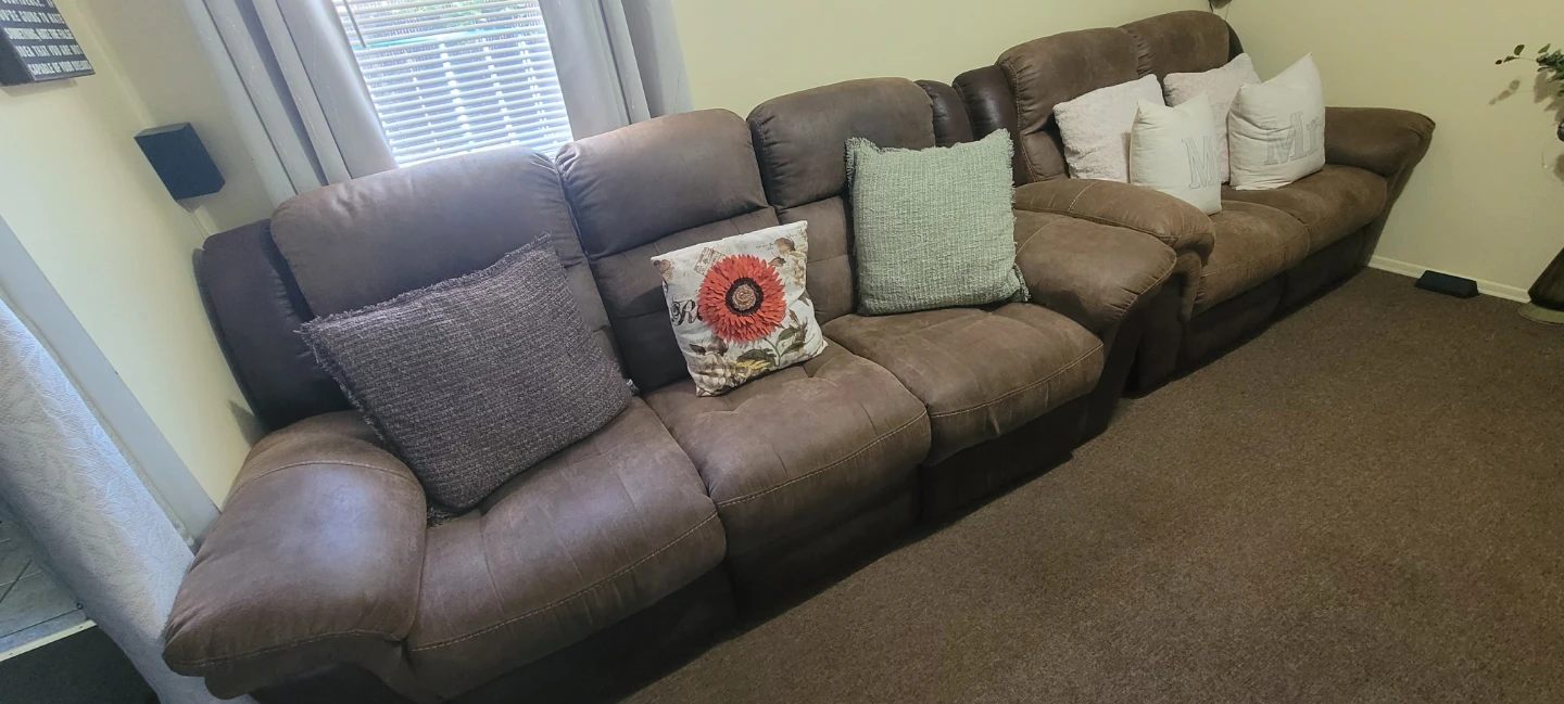 Brown Power Reclining Sofa Sectional - photo 3