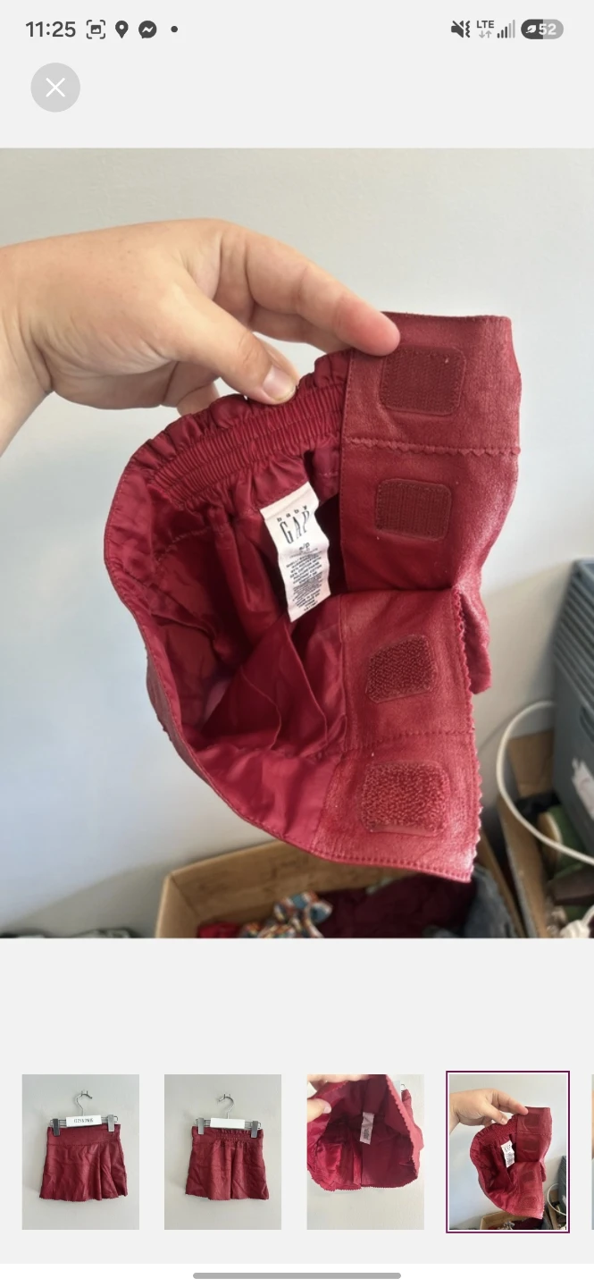 Gap 3/6m Red Faux Leather Skirt - photo 4