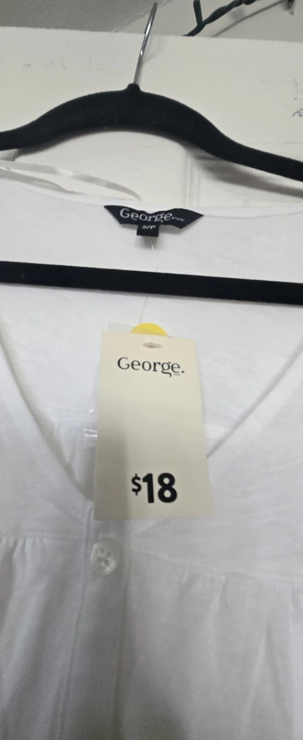 George Women's White Lace Trim Blouse S/P - photo 3