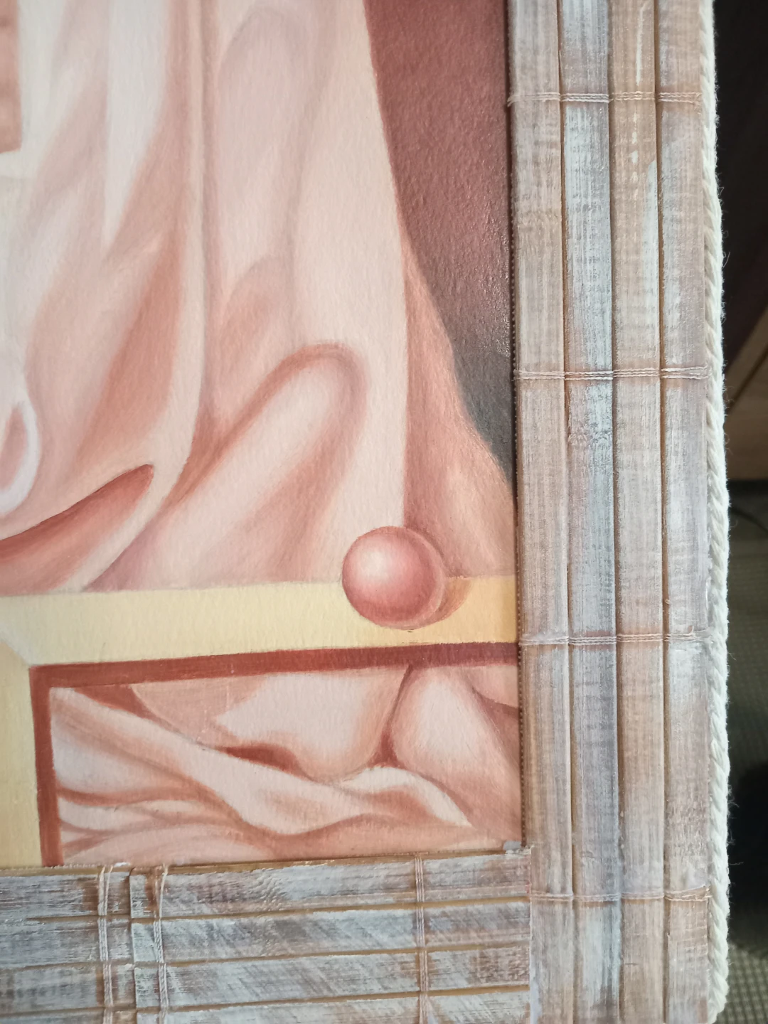 Woman in blue robe portrait painting - photo 3