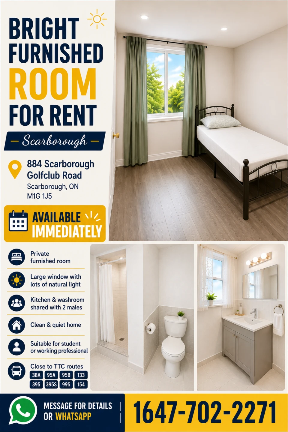 Private Furnished Room