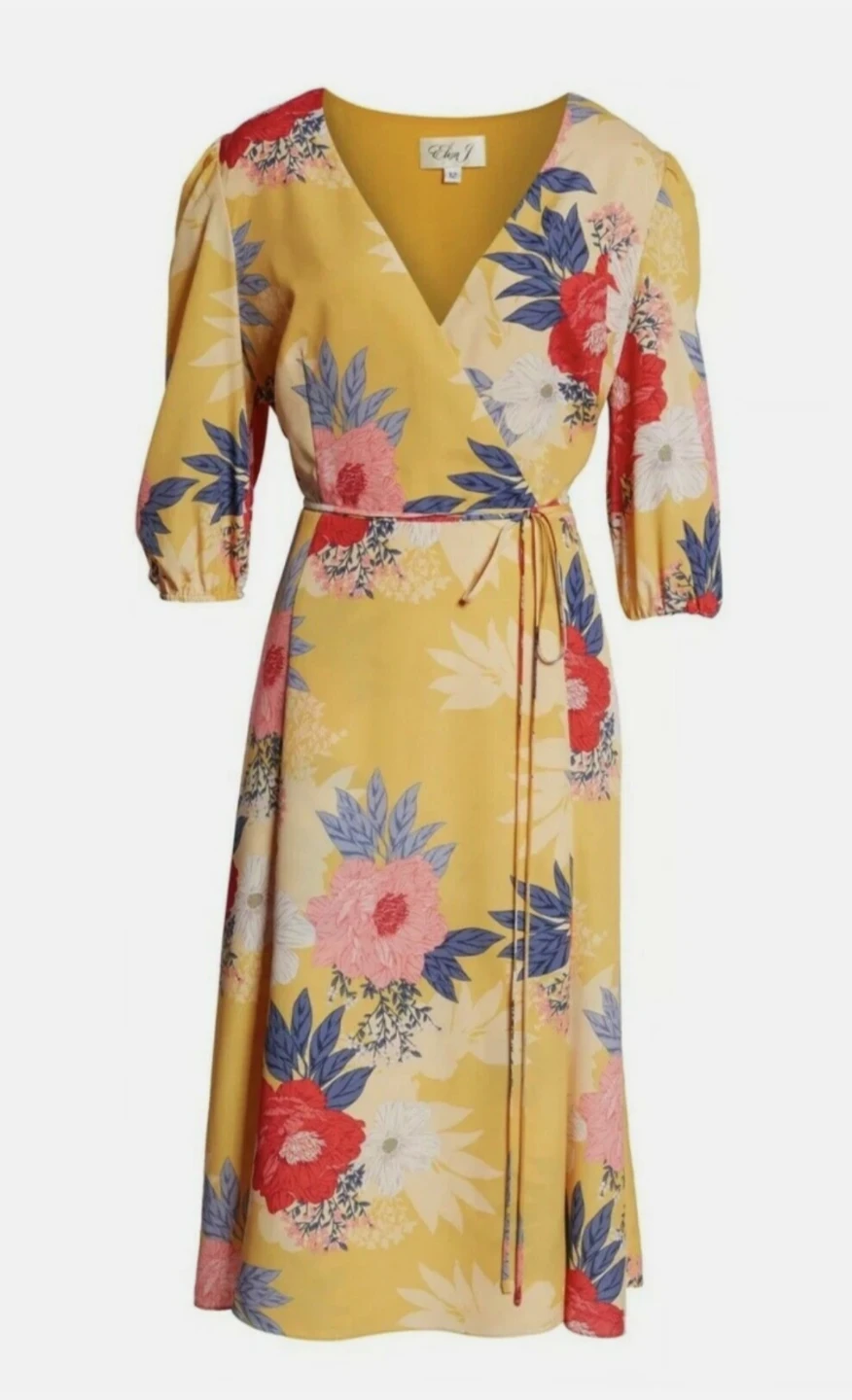 Brand New Bold Yellow Wrap Dress - photo 5