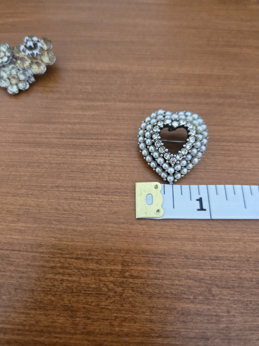 Set of 2 Vintage Brooches - Heart & Flower - photo 4