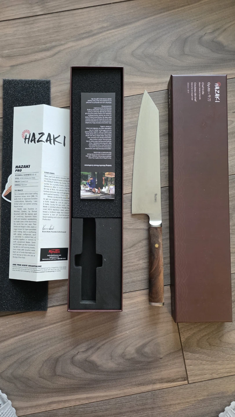 HAZAKI Gyuto Chef Knife 8"