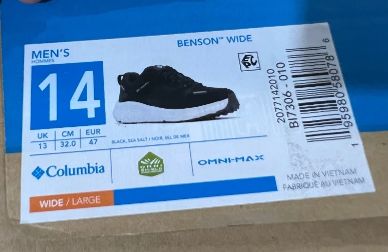 NEW Columbia Benson Wide Hiking Shoes - Men's Size 14 - photo 2