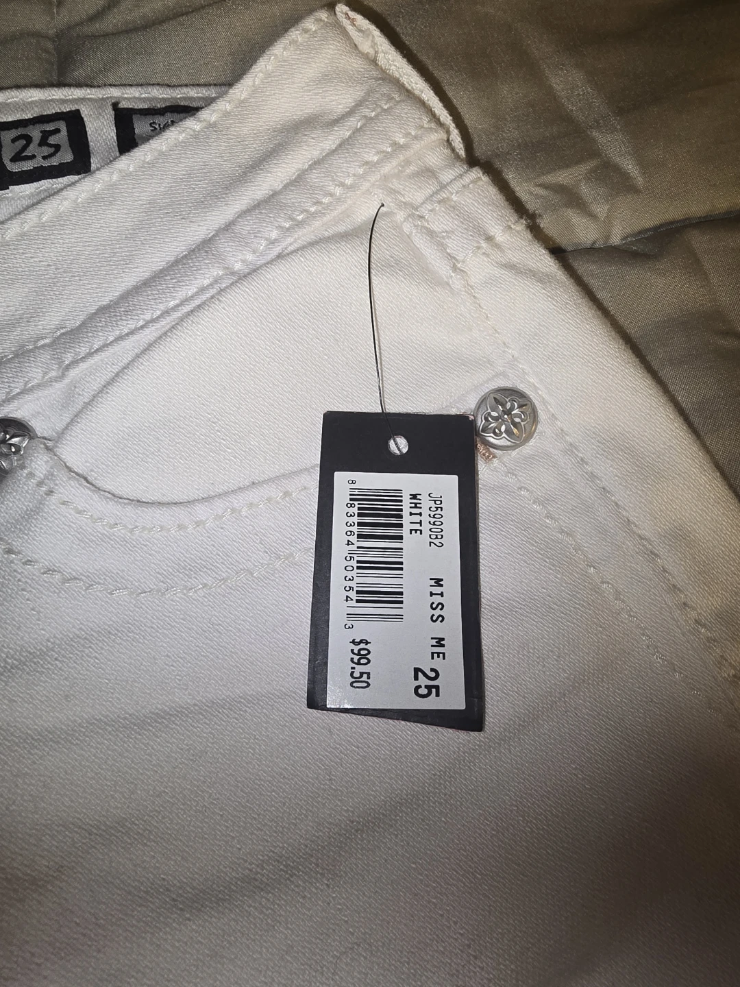 Miss Me White Denim Jeans Size 25 - photo 3