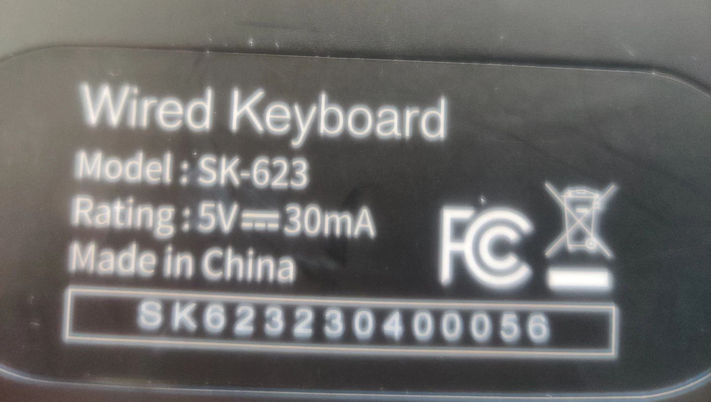 Wired Keyboard Model SK-623 - photo 3