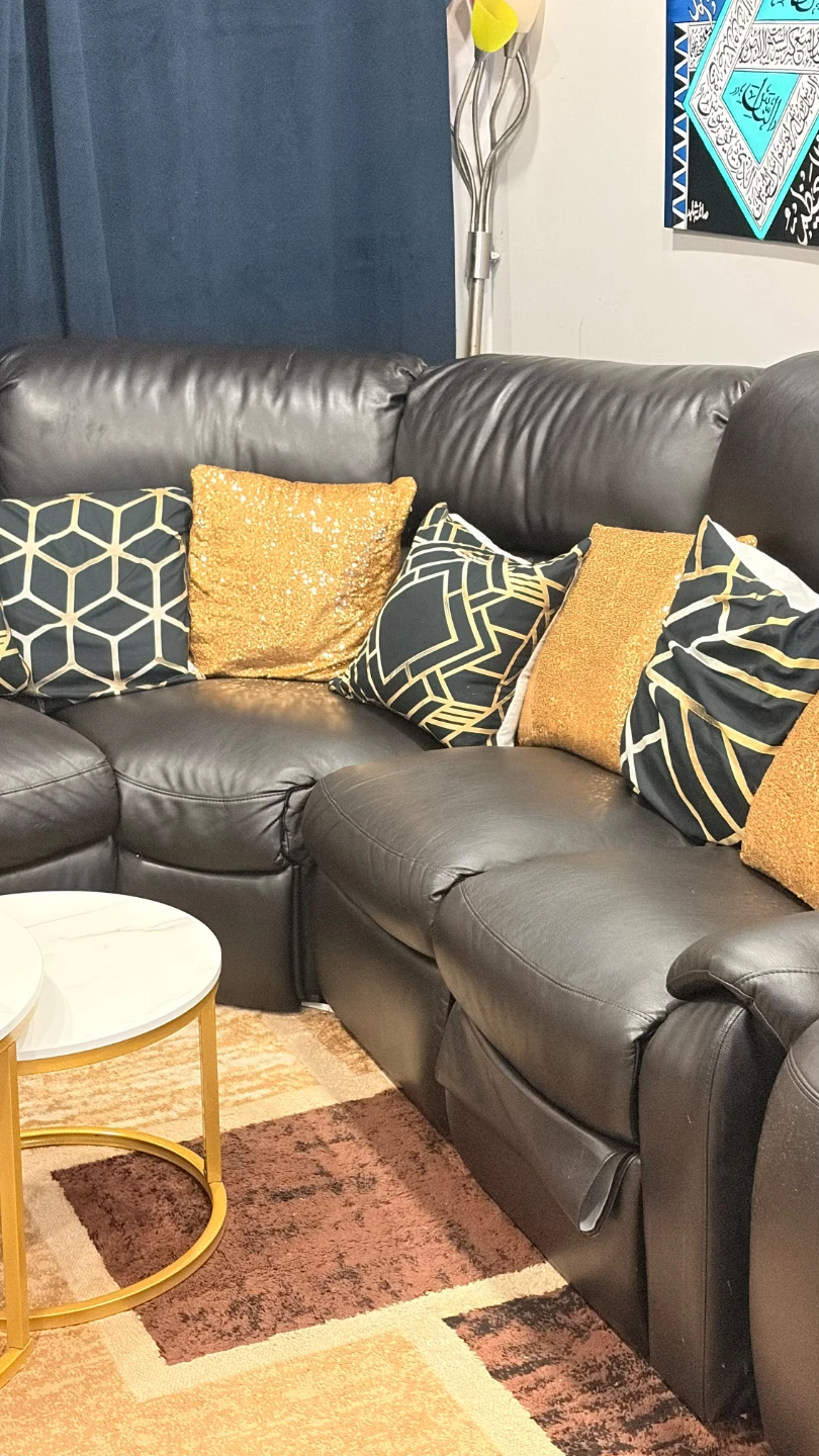 Brown Leather Sectional Sofa - photo 4