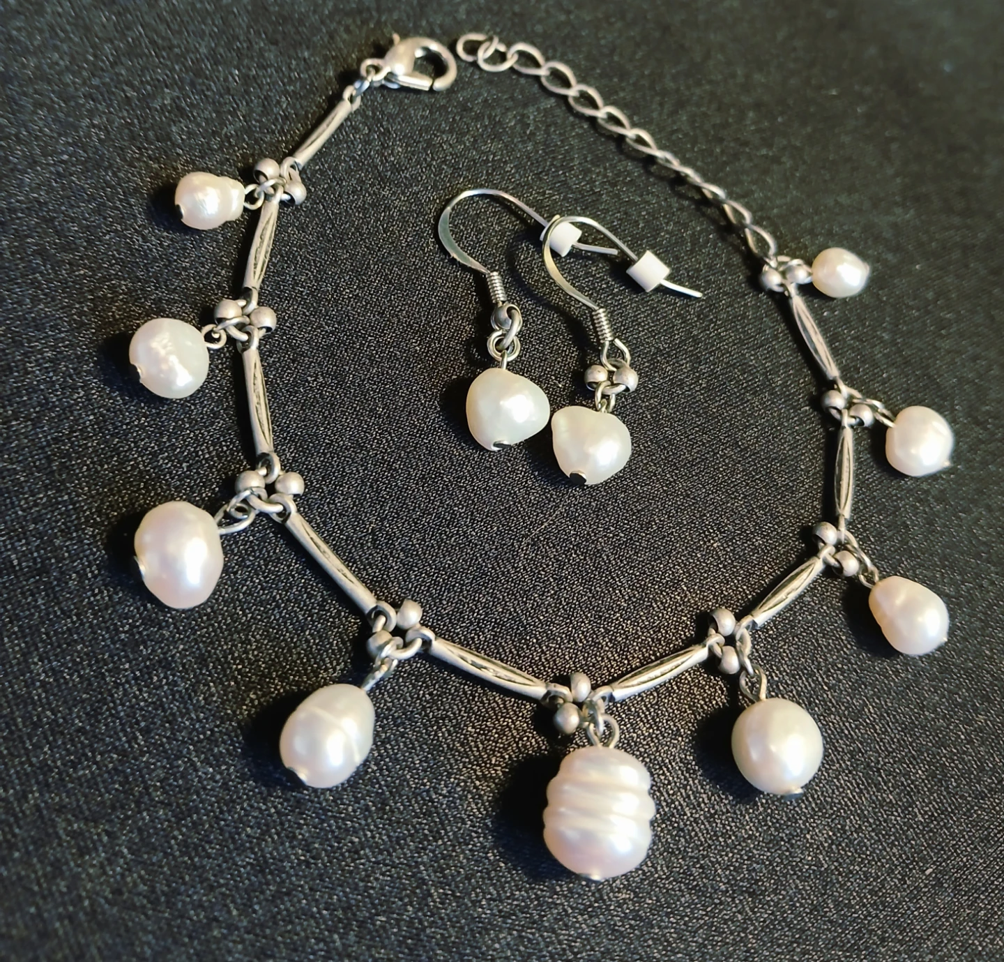 Pearl Bracelet and Earring Set