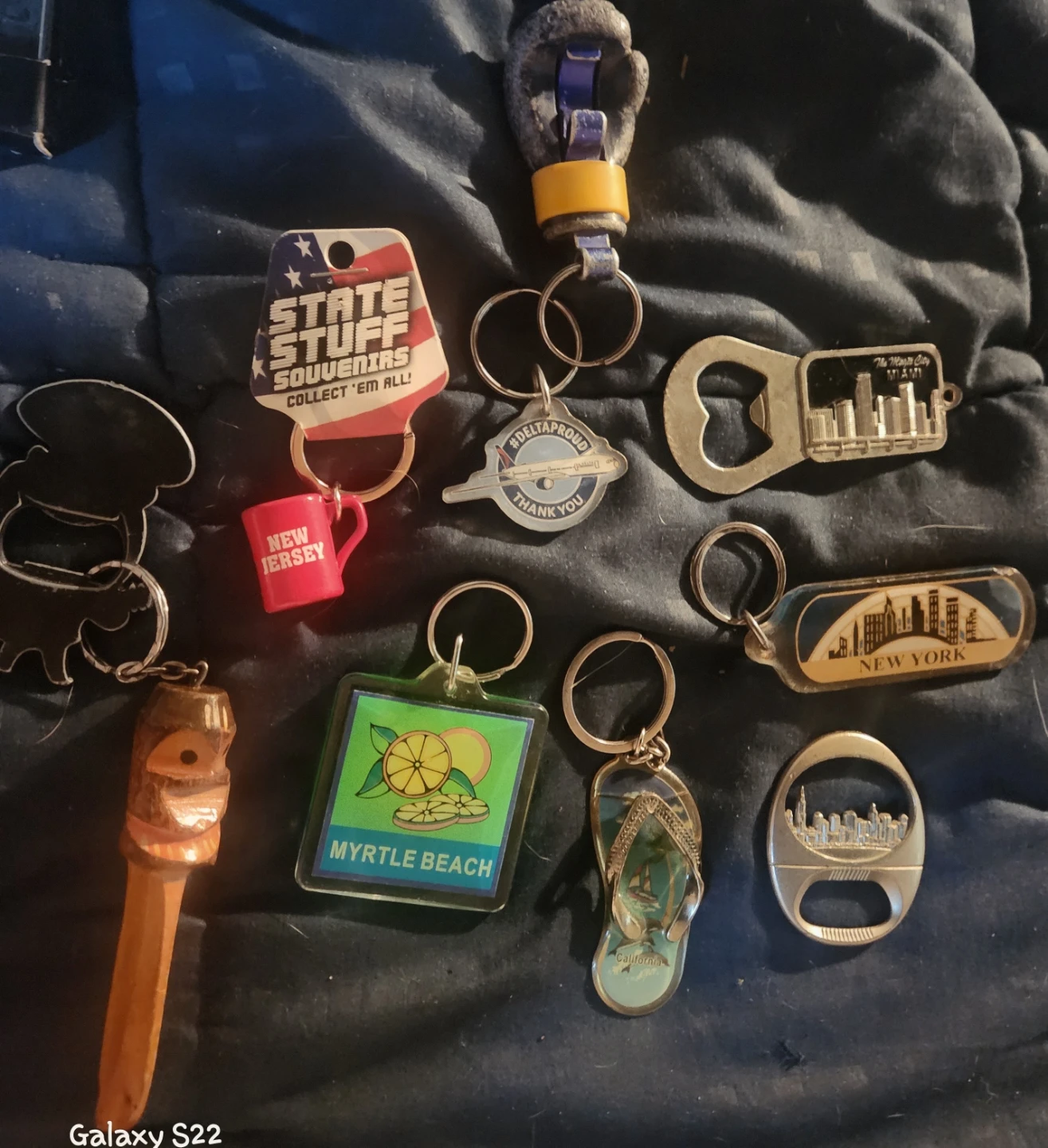 Assorted Travel Souvenir Keychain Collection