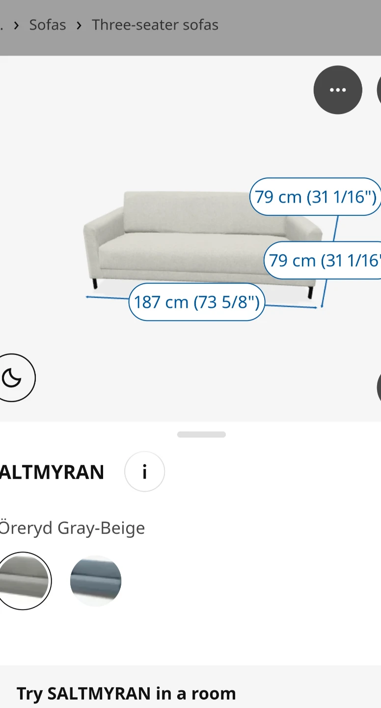 IKEA SALTMYRAN Sofa only $100 - photo 2