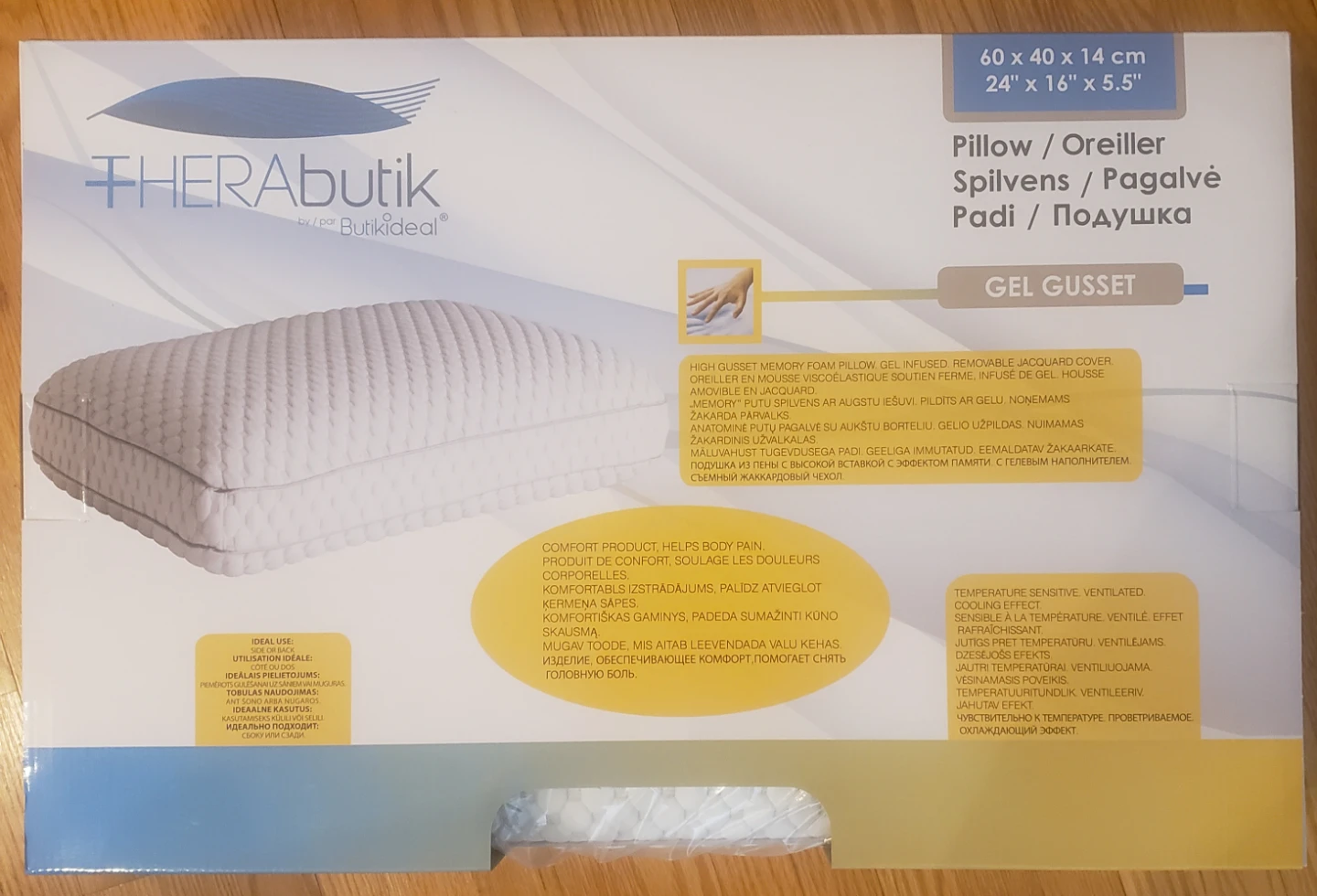 Therabutik Gel Gusset Memory Foam Pillow