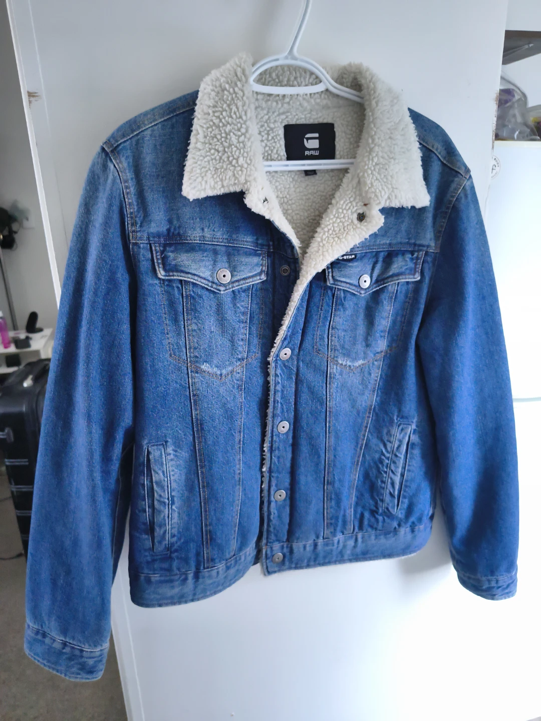G-Star RAW Denim Sherpa Lined Jacket