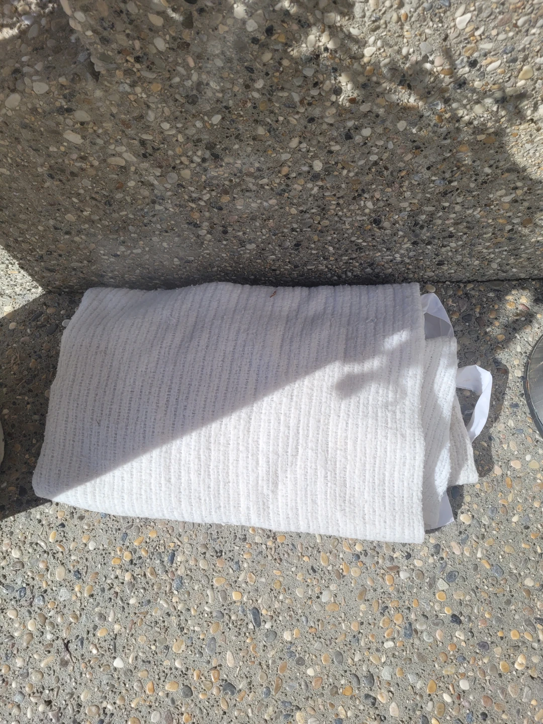 White soft wool or cotton blanket
