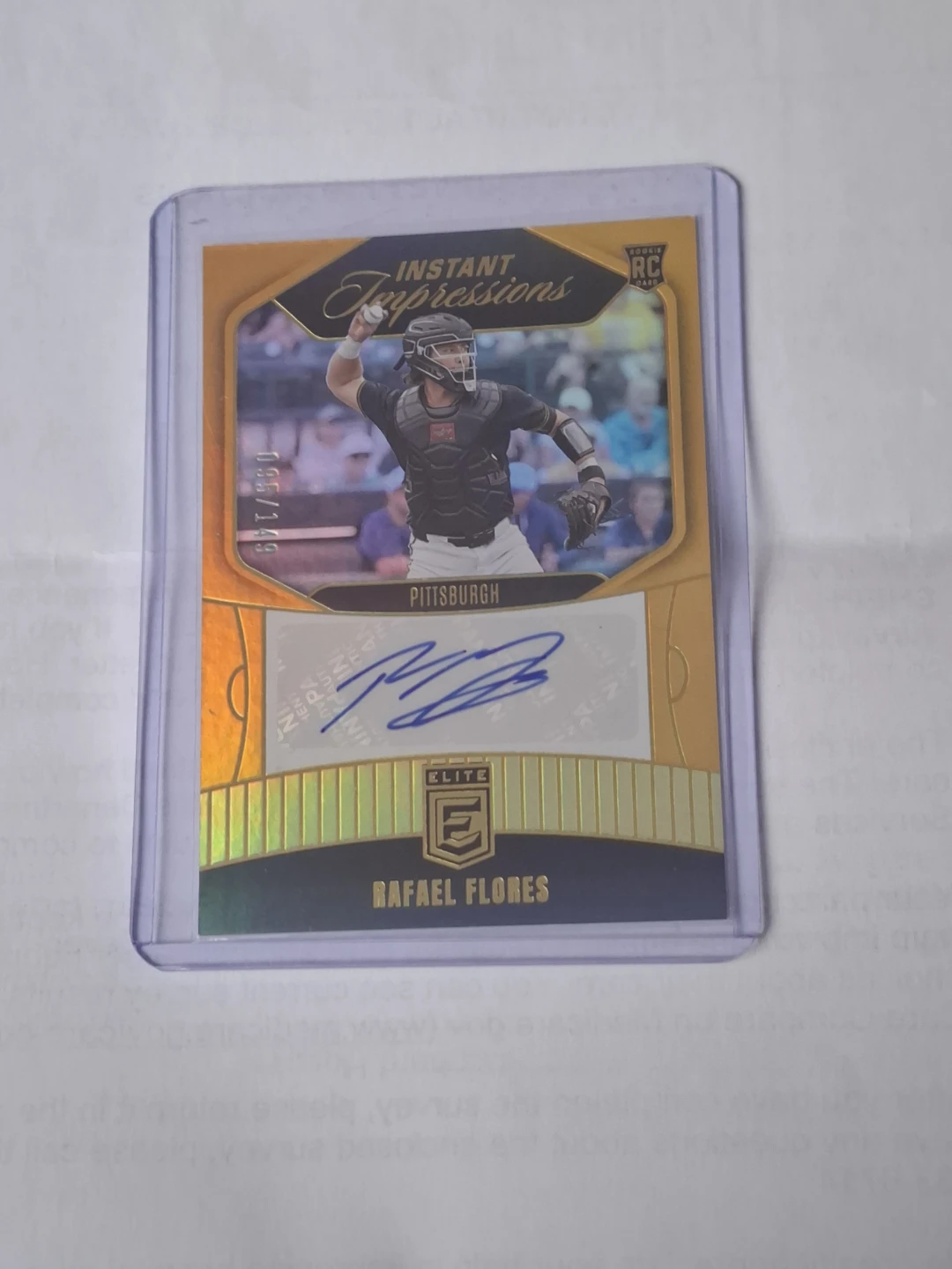 2026 Panini Donruss Elite Rafael Flores RC  Autograph95/149