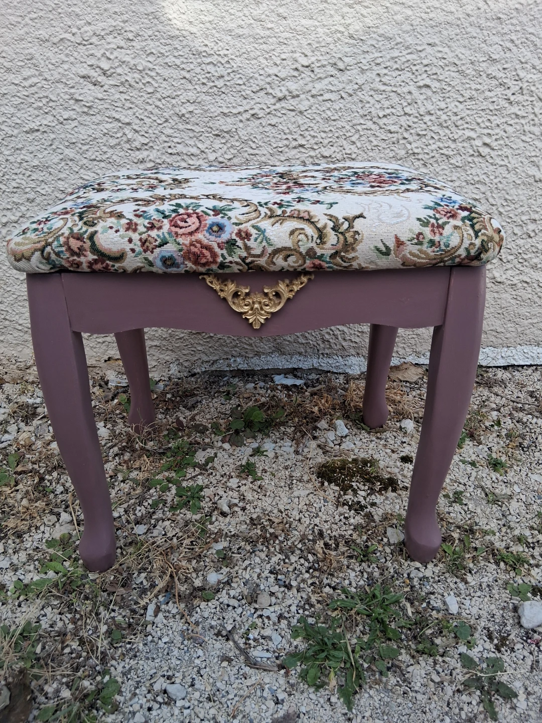Floral Footstool Ottoman - photo 2