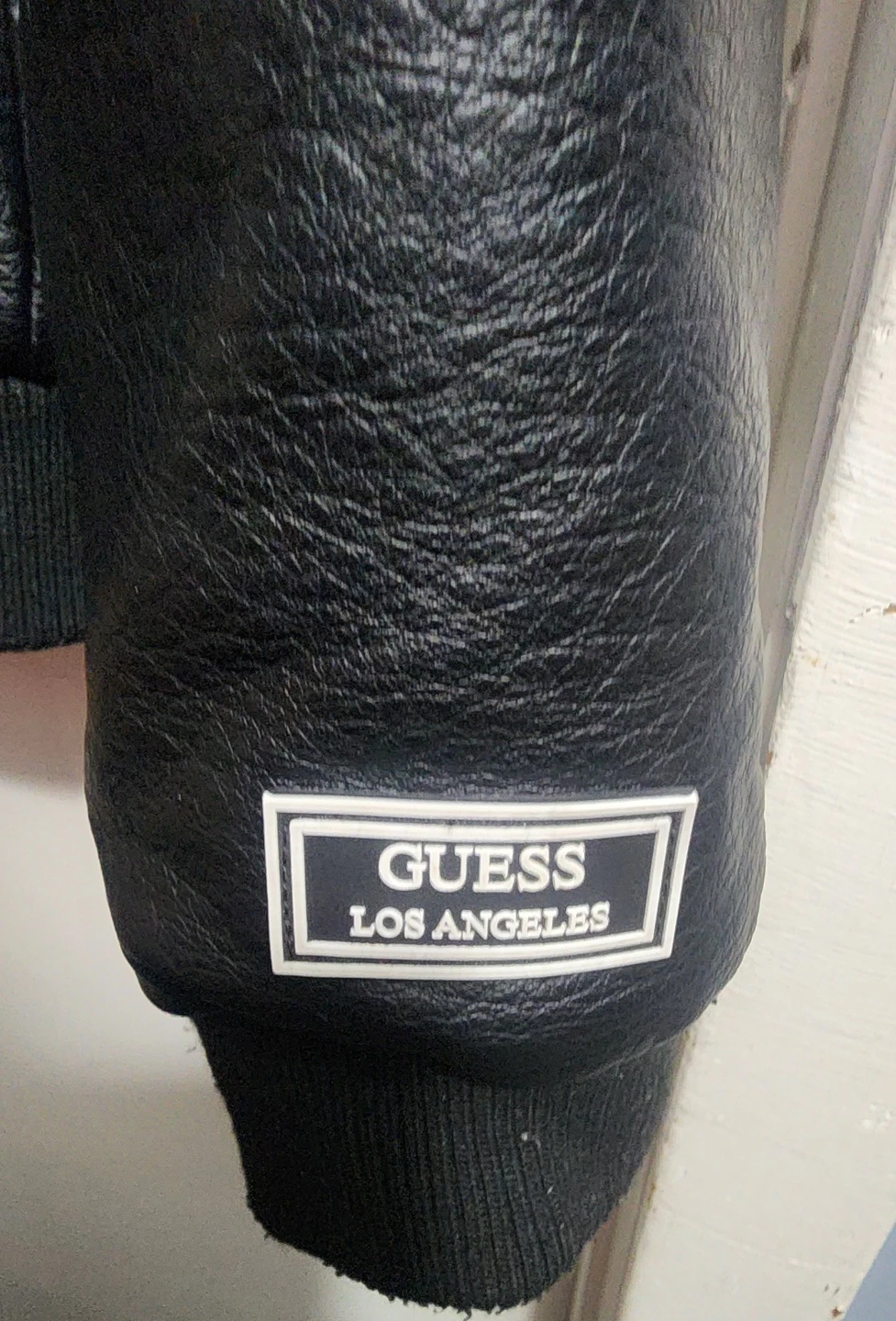 GUESS Black Faux Leather Hooded Jacket - photo 4