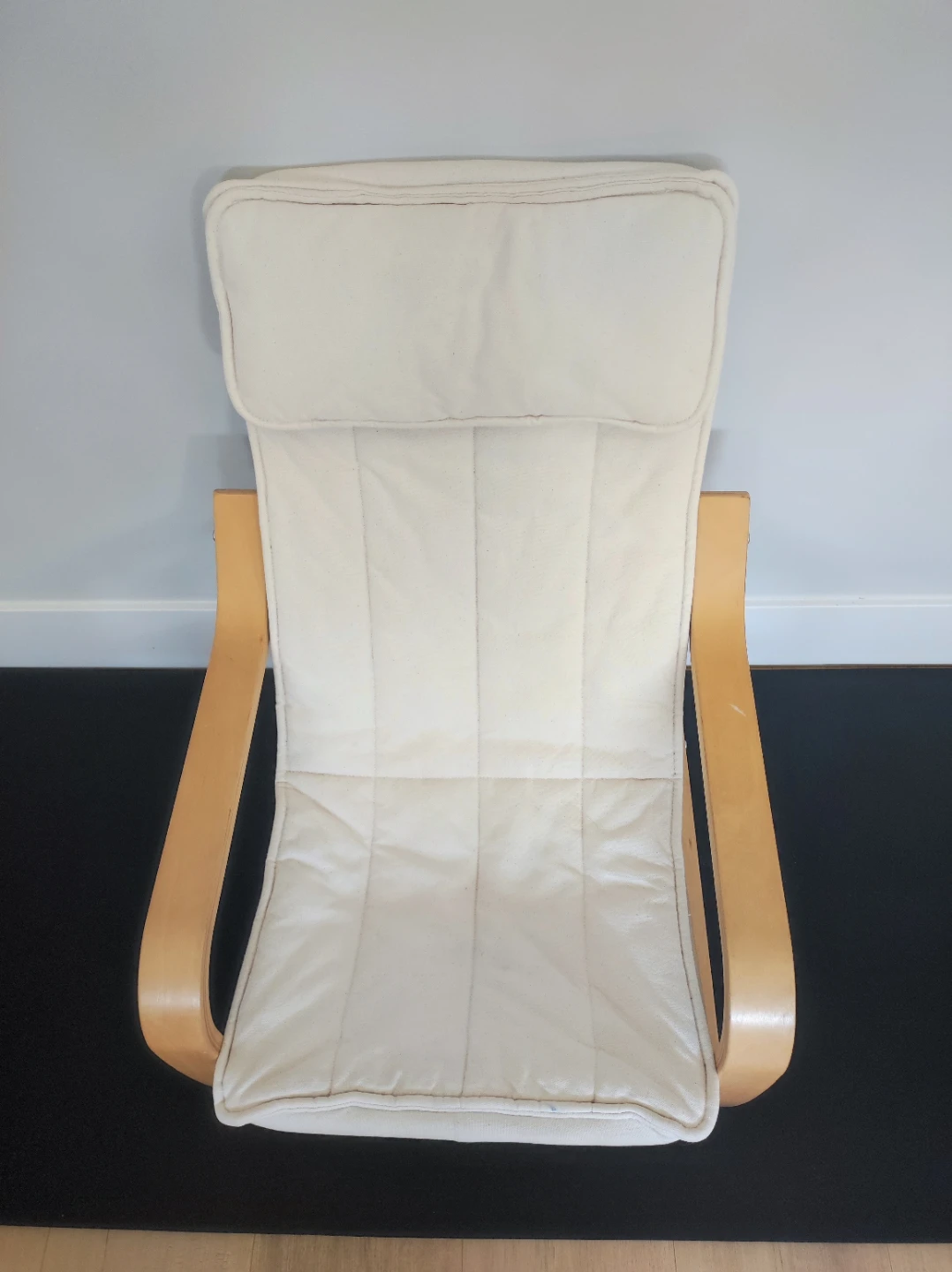 Cream Lounge Chair for Kids with Wooden Frame - photo 4